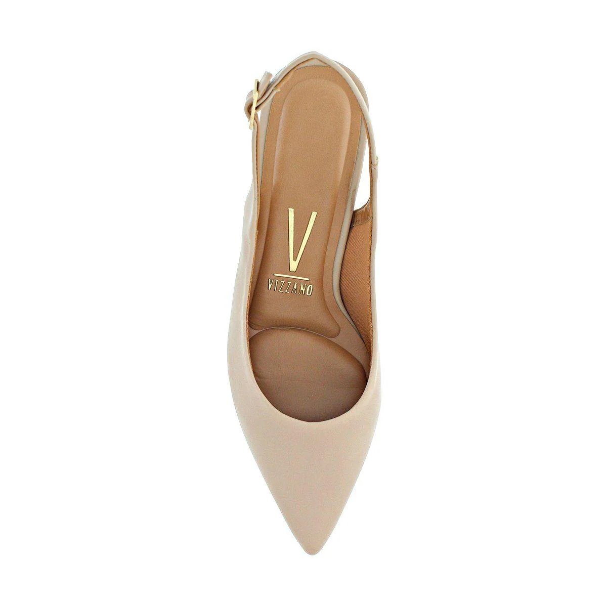 Vizzano 1122-806 Kitten Heel Slingback in Beige Napa - Image 5