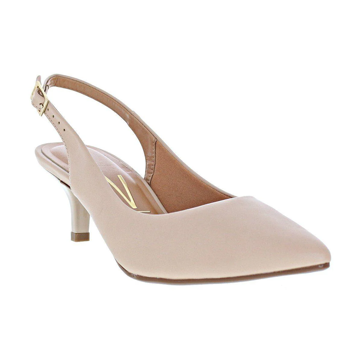 Vizzano 1122-806 Kitten Heel Slingback in Beige Napa - Image 6