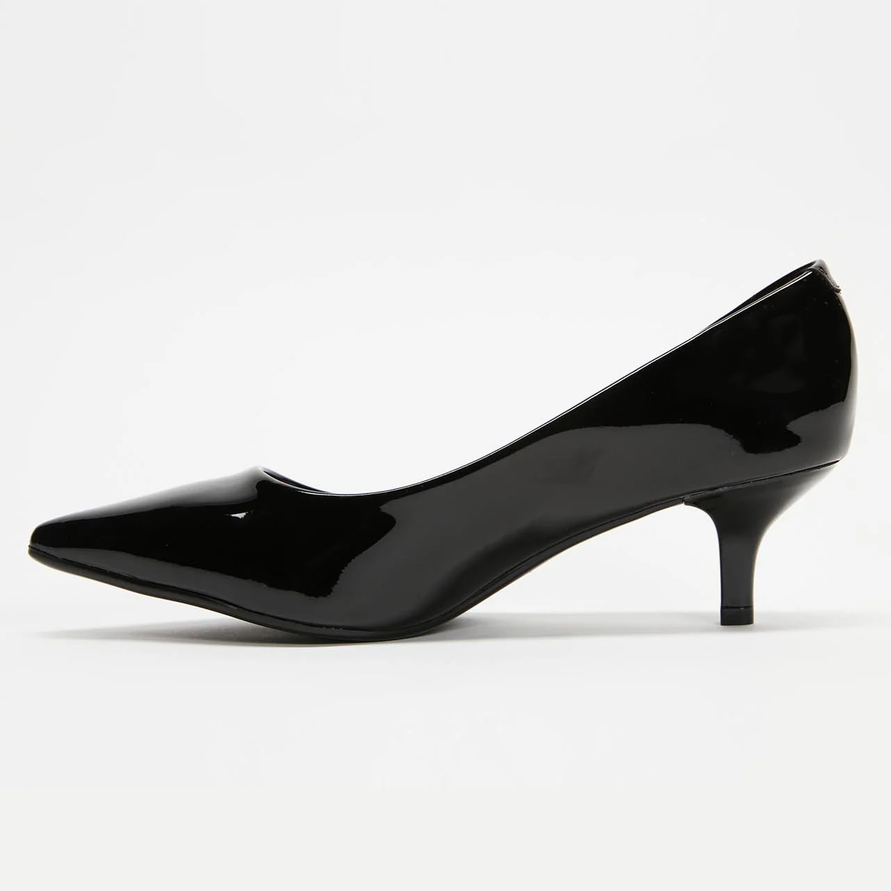 Vizzano 1122-828 Kitten Heel Pointy Toe Pump in Black Patent - Image 4