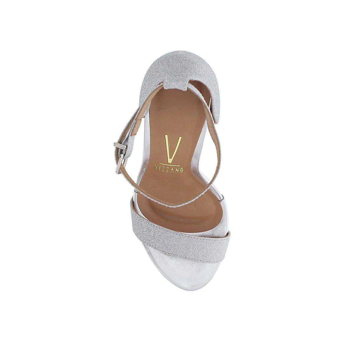 Vizzano 6278-104 High Heel Sandal in Silver Shimmer - Image 3