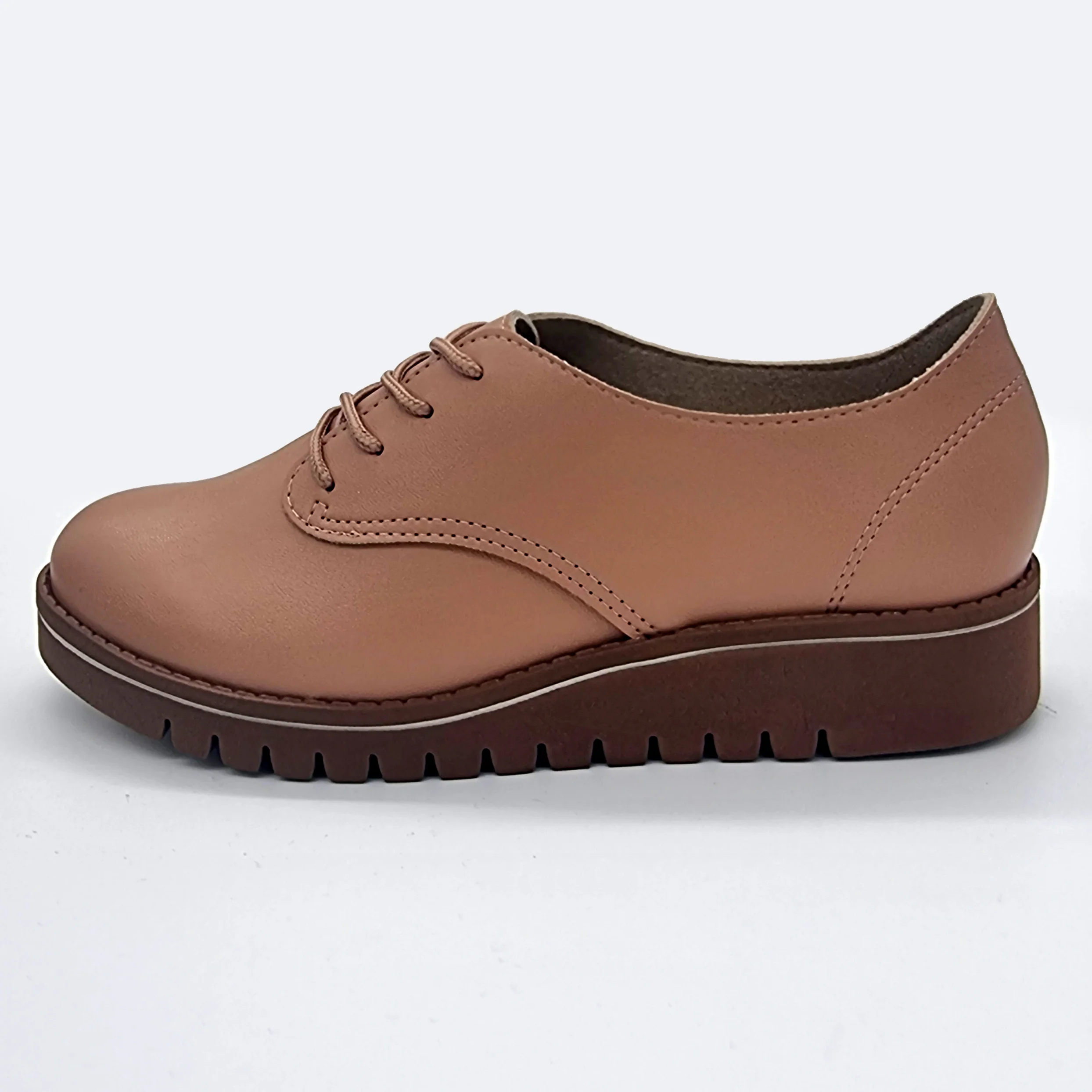 Beira Rio 4174-419 Brogue Flat in Nude - Image 7