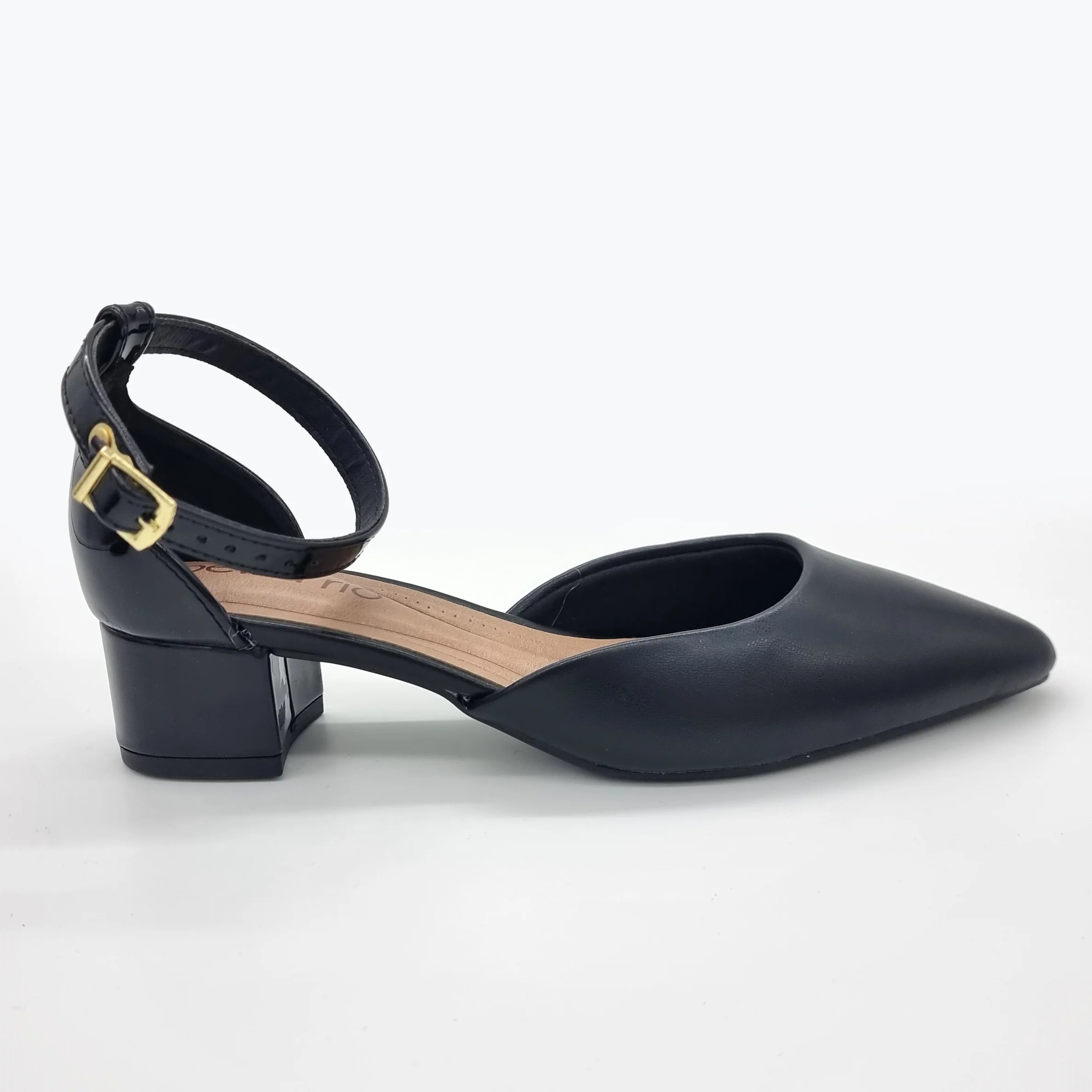 Beira Rio 4182-204 Pointy Toe Ankle Strap Pump in Black - Image 4
