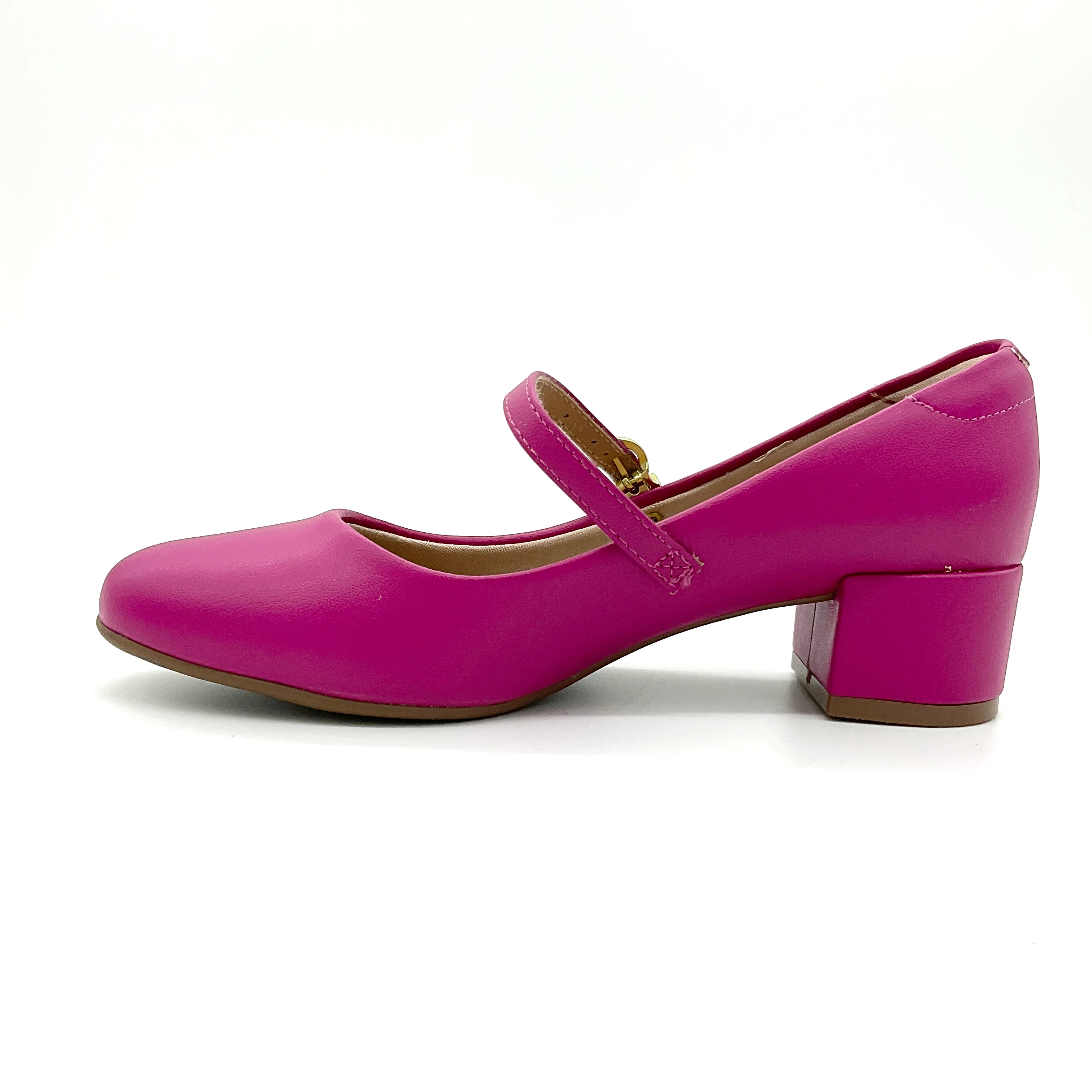Beira Rio 4301-101 Low Heel Mary-Jane Pump in Magenta Napa - Image 5