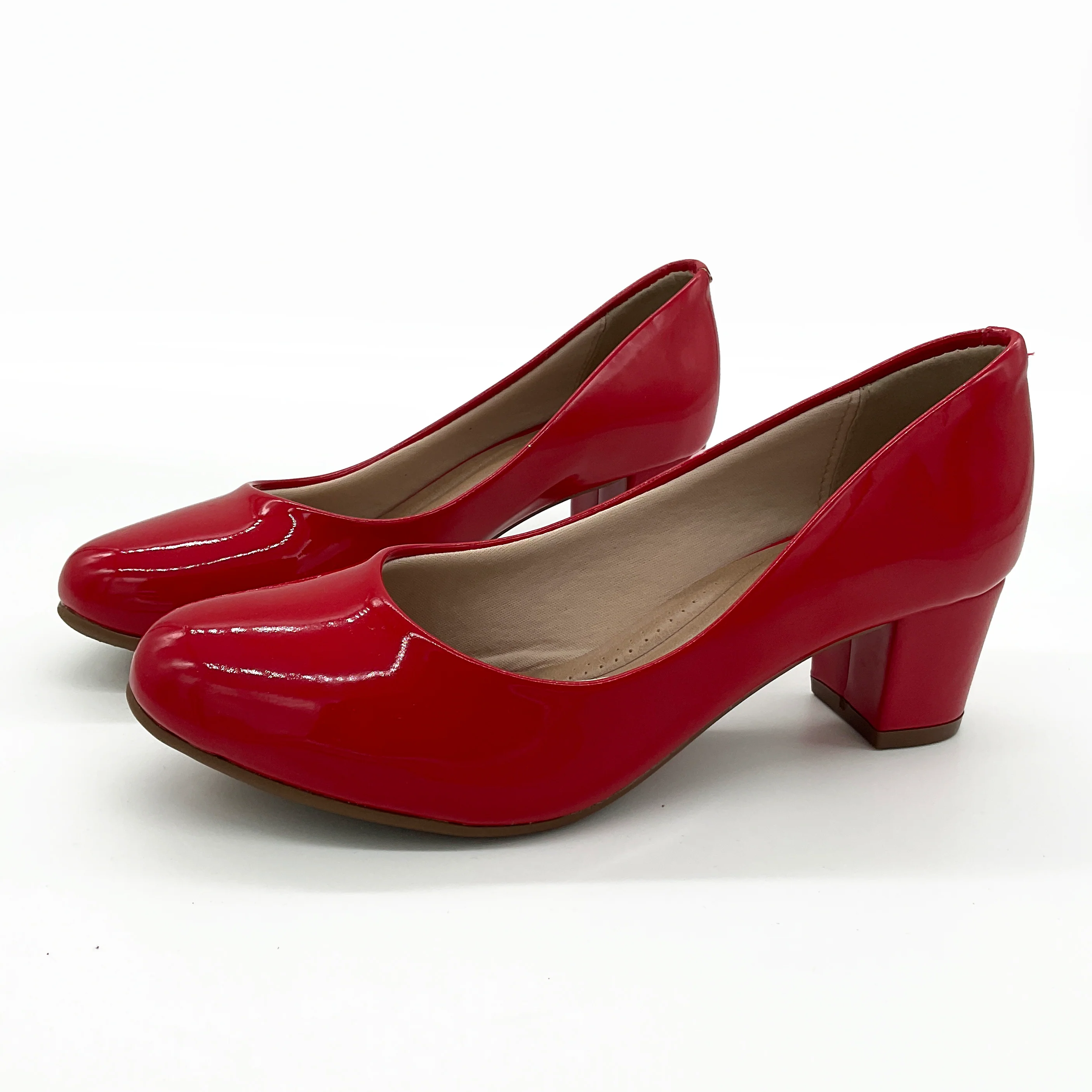 Beira Rio 4777-409 Low Heel Pump in Red Patent - Image 4
