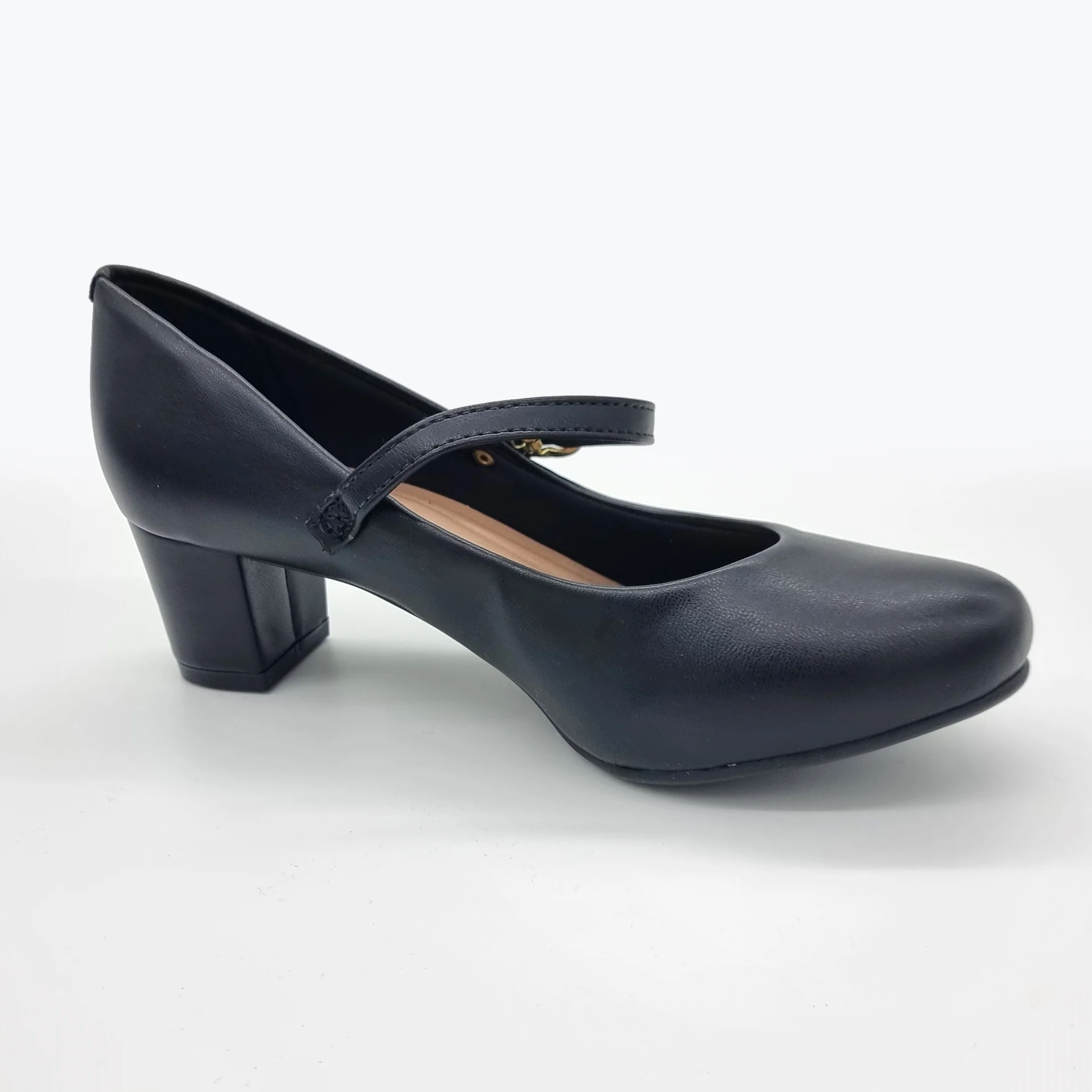 Beira Rio 4777-475 Low Heel Mary-Jane Pump in Black Napa - Image 5