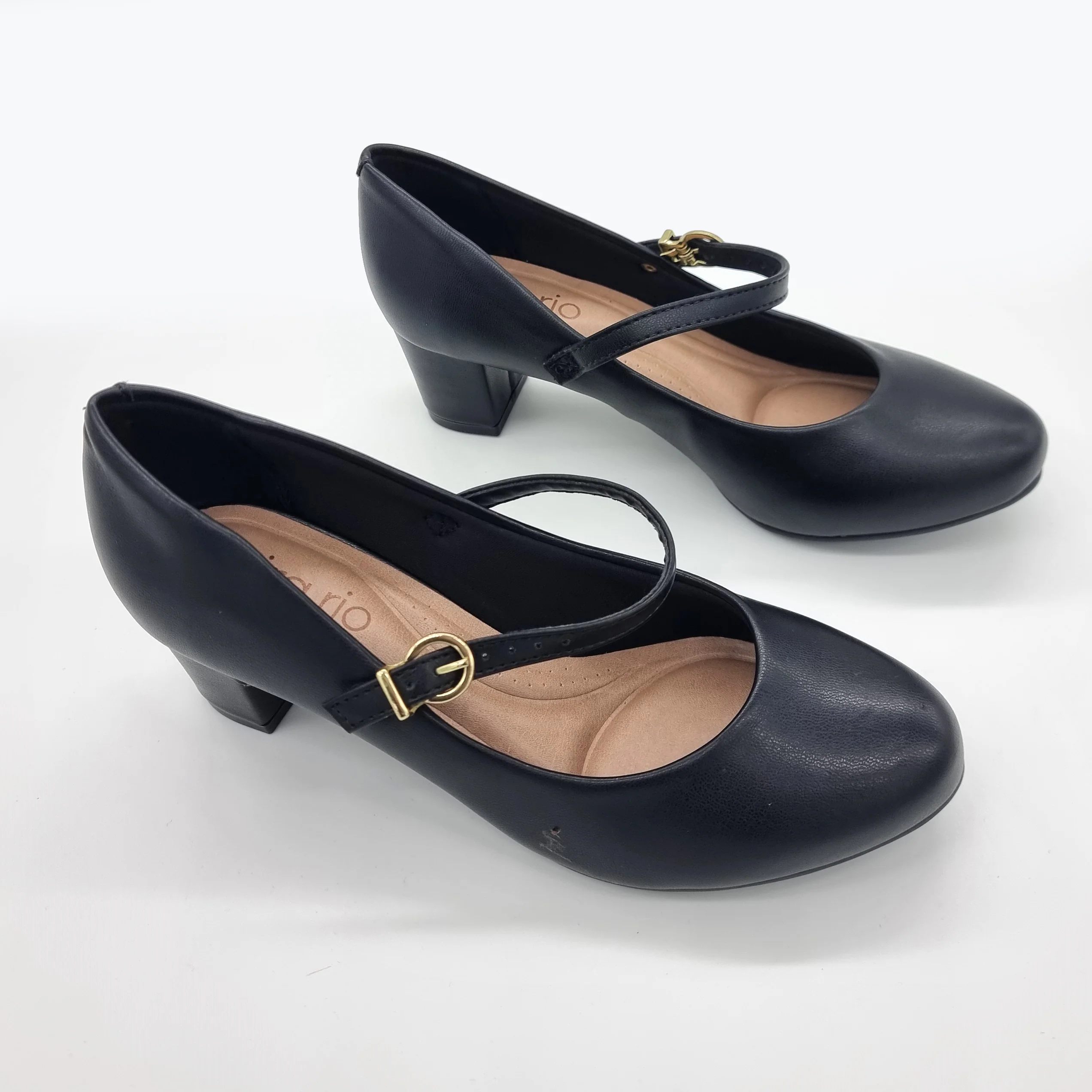 Beira Rio 4777-475 Low Heel Mary-Jane Pump in Black Napa - Image 6