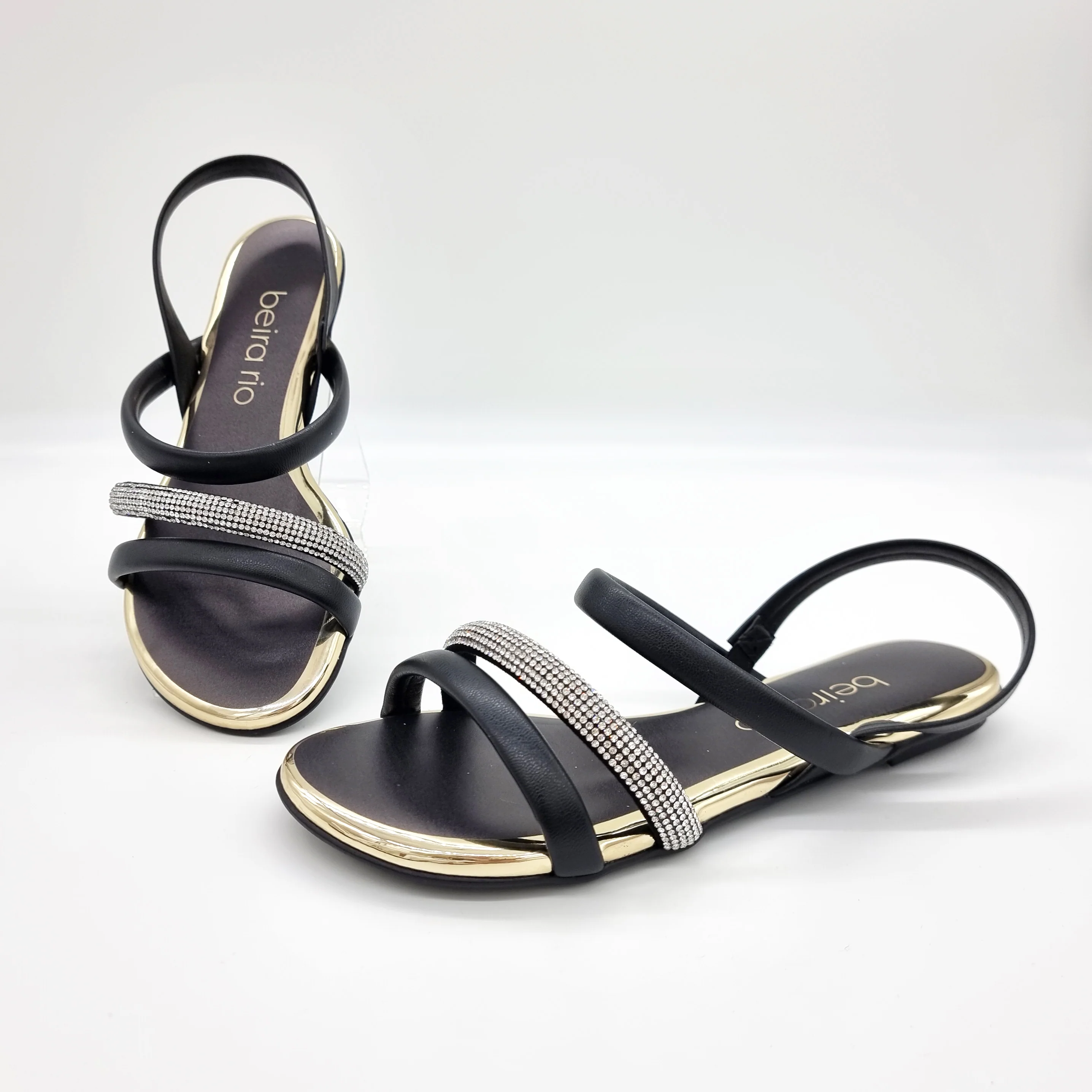 Beira Rio 8367-641 Flat Sandal in Black - Image 2