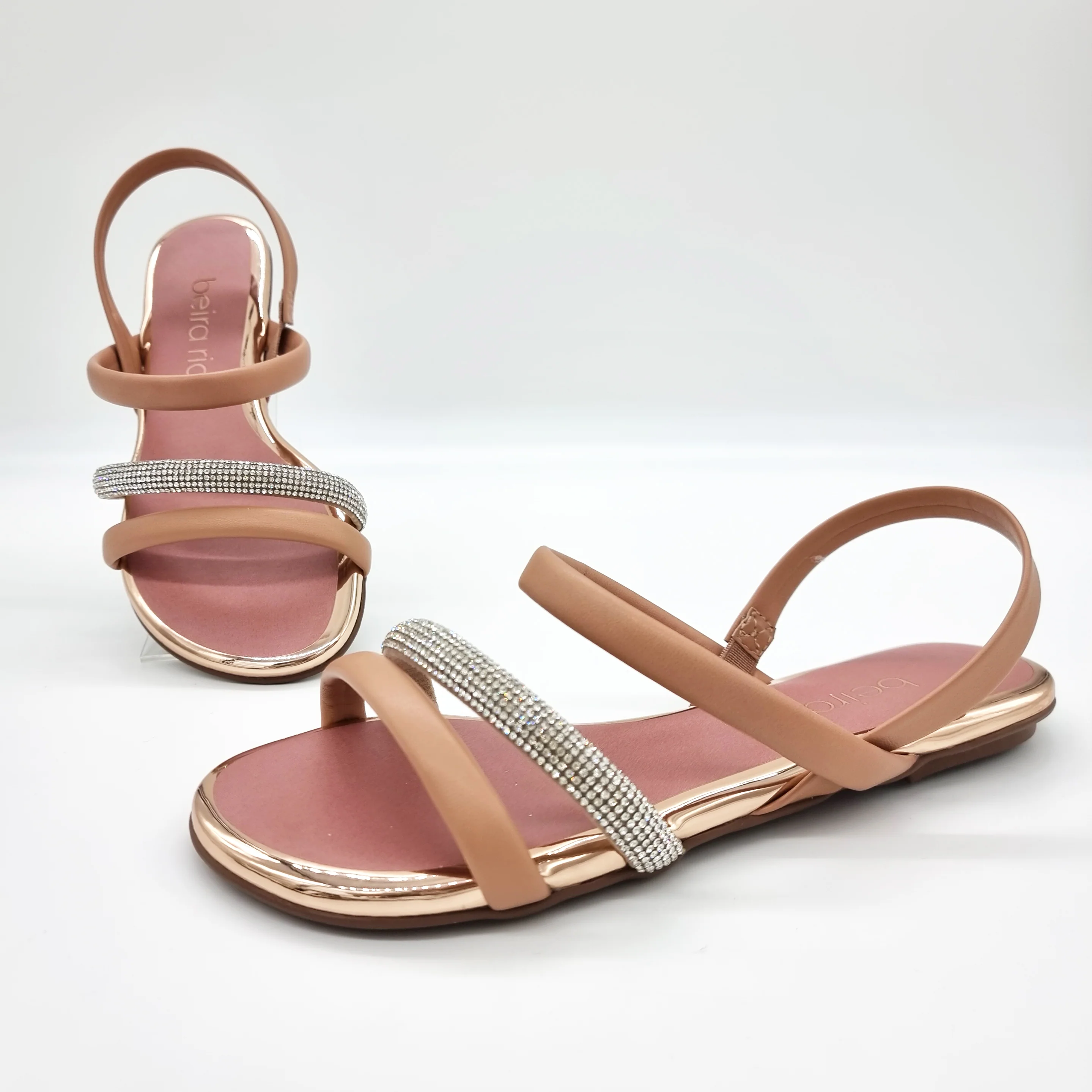 Beira Rio 8367-641 Flat Sandal in Nude - Image 2