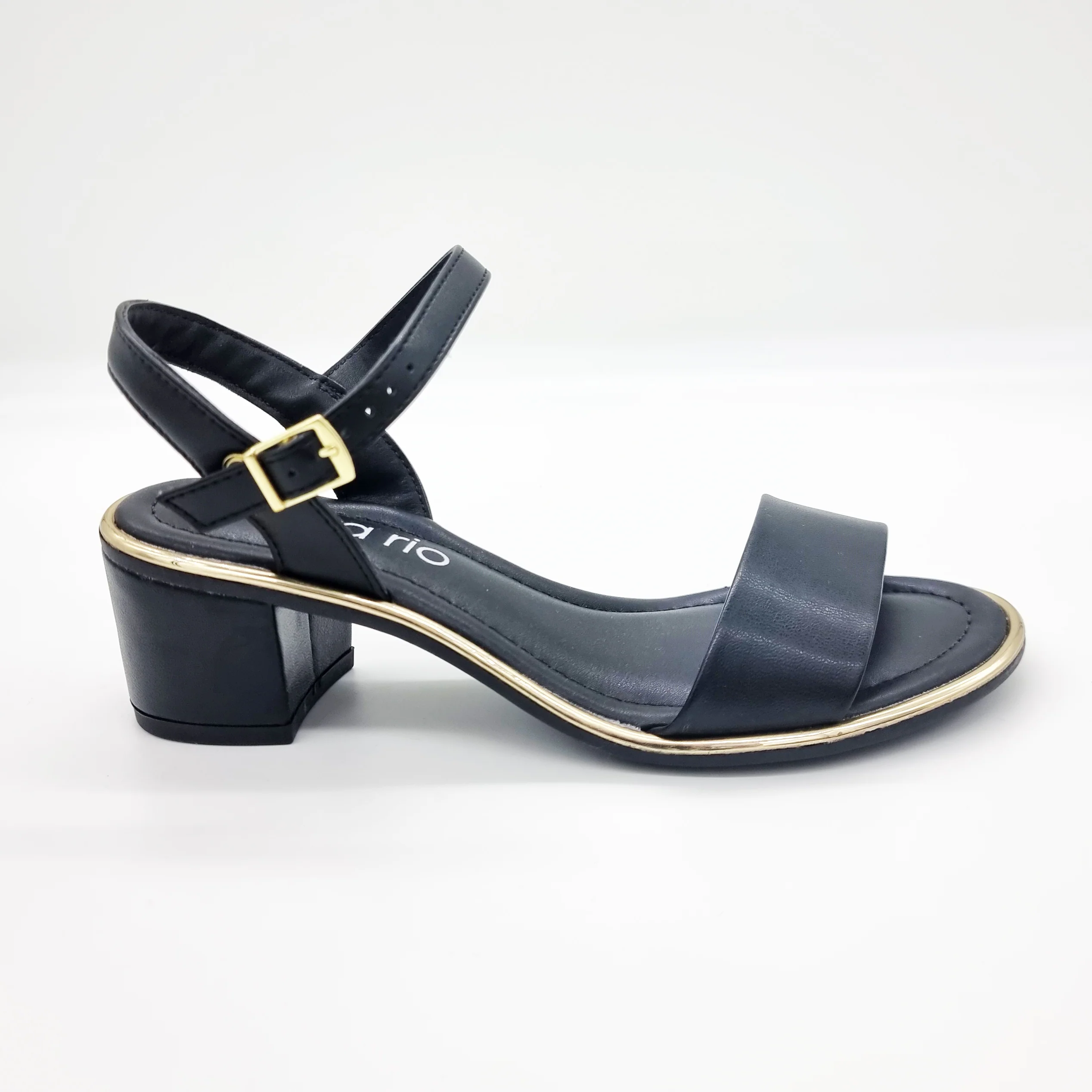 Beira Rio 8379-203 Block Heel Sandal in Black Napa - Image 5