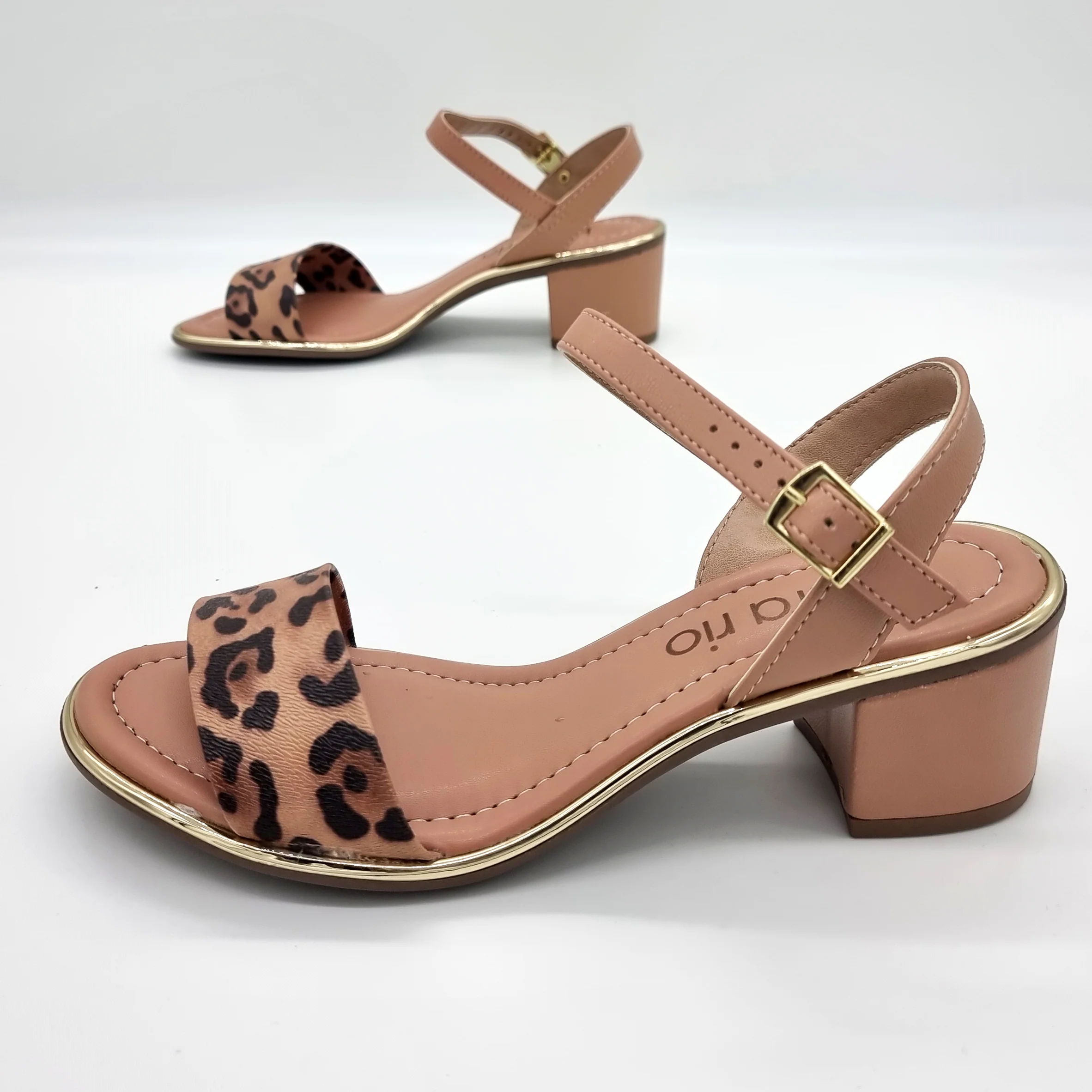 Beira Rio 8379-203 Block Heel Sandal in Multi Nude - Image 3