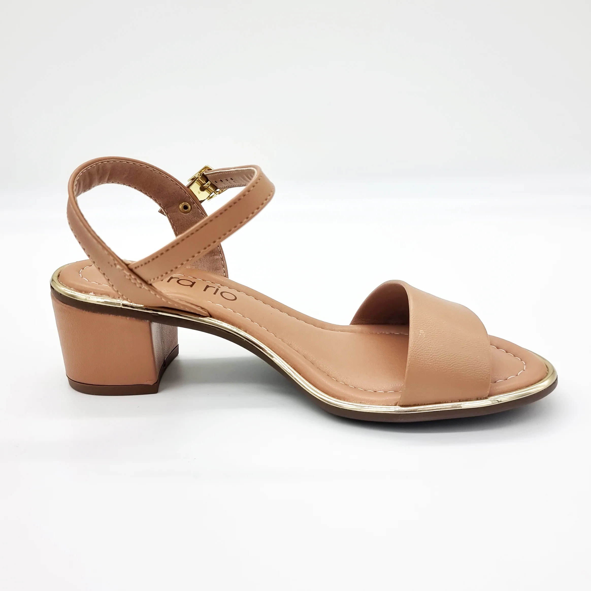Beira Rio 8379-203 Block Heel Sandal in Tan Napa - Image 4