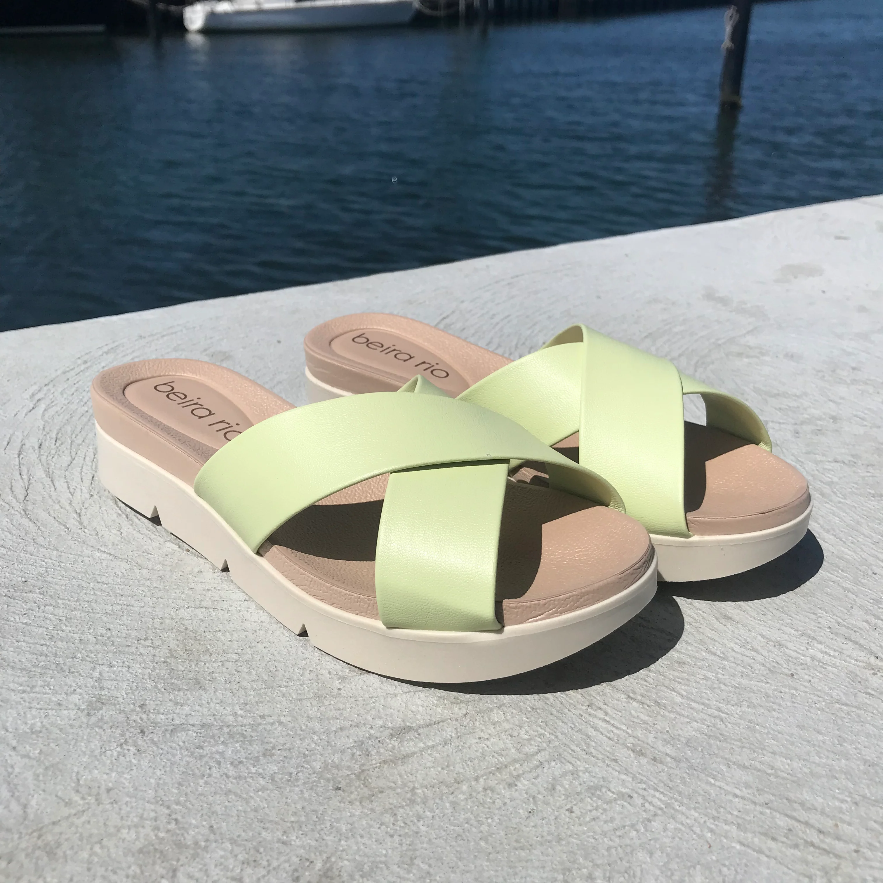 Beira Rio 8387-501 Slip-on Sandal in Mint Napa - Image 2