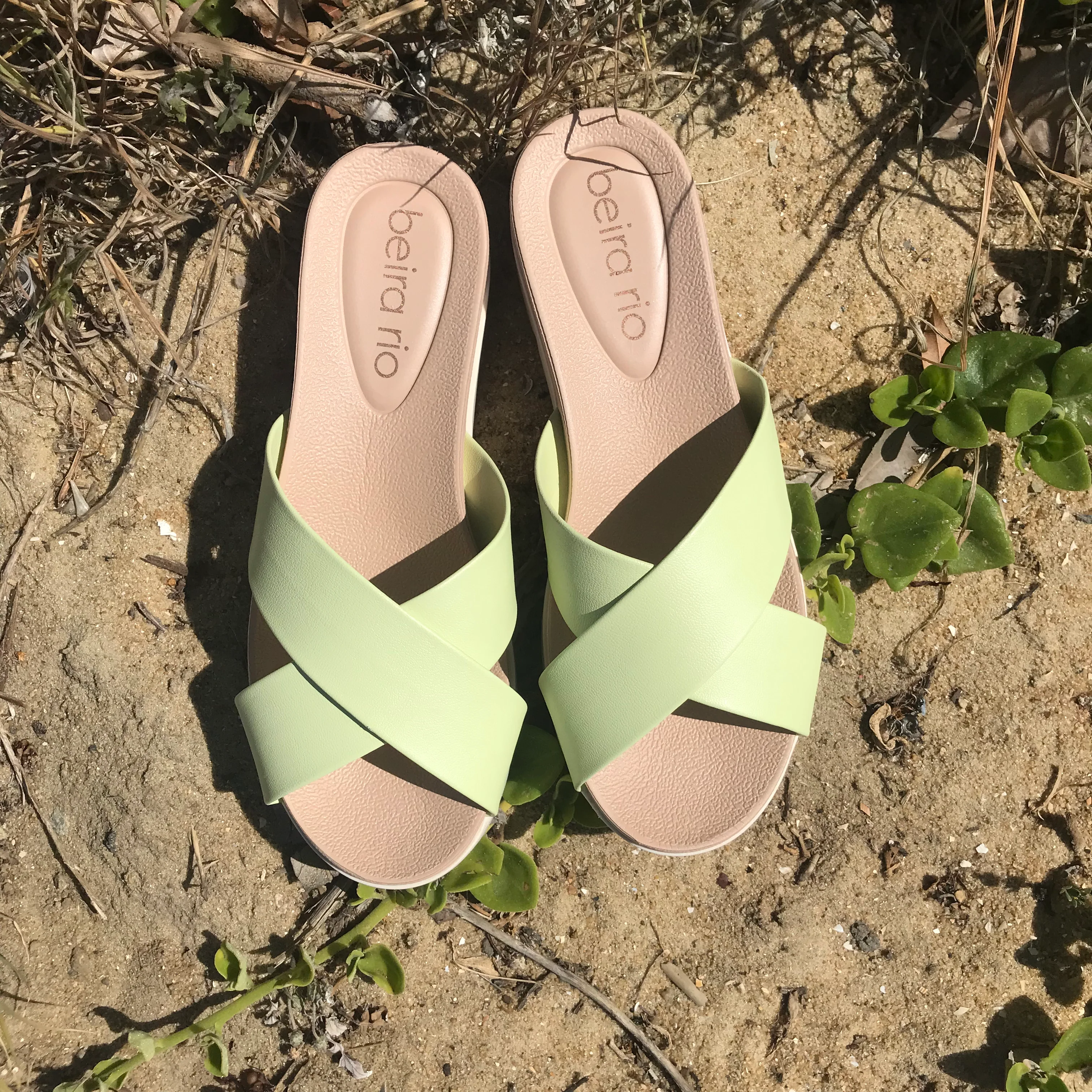 Beira Rio 8387-501 Slip-on Sandal in Mint Napa - Image 4