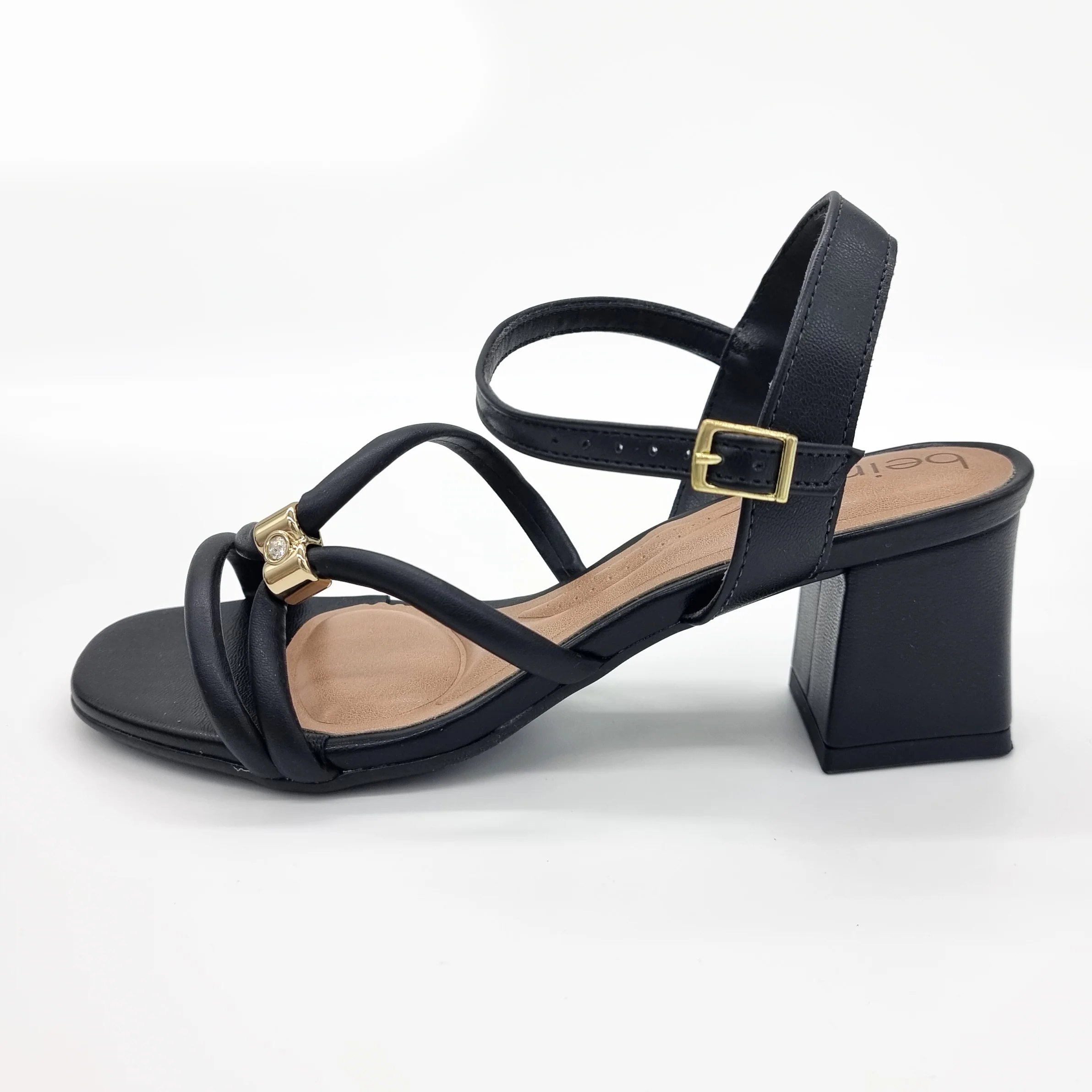 Beira Rio 8536-102 Block Heel Strappy Sandal in Black - Image 5