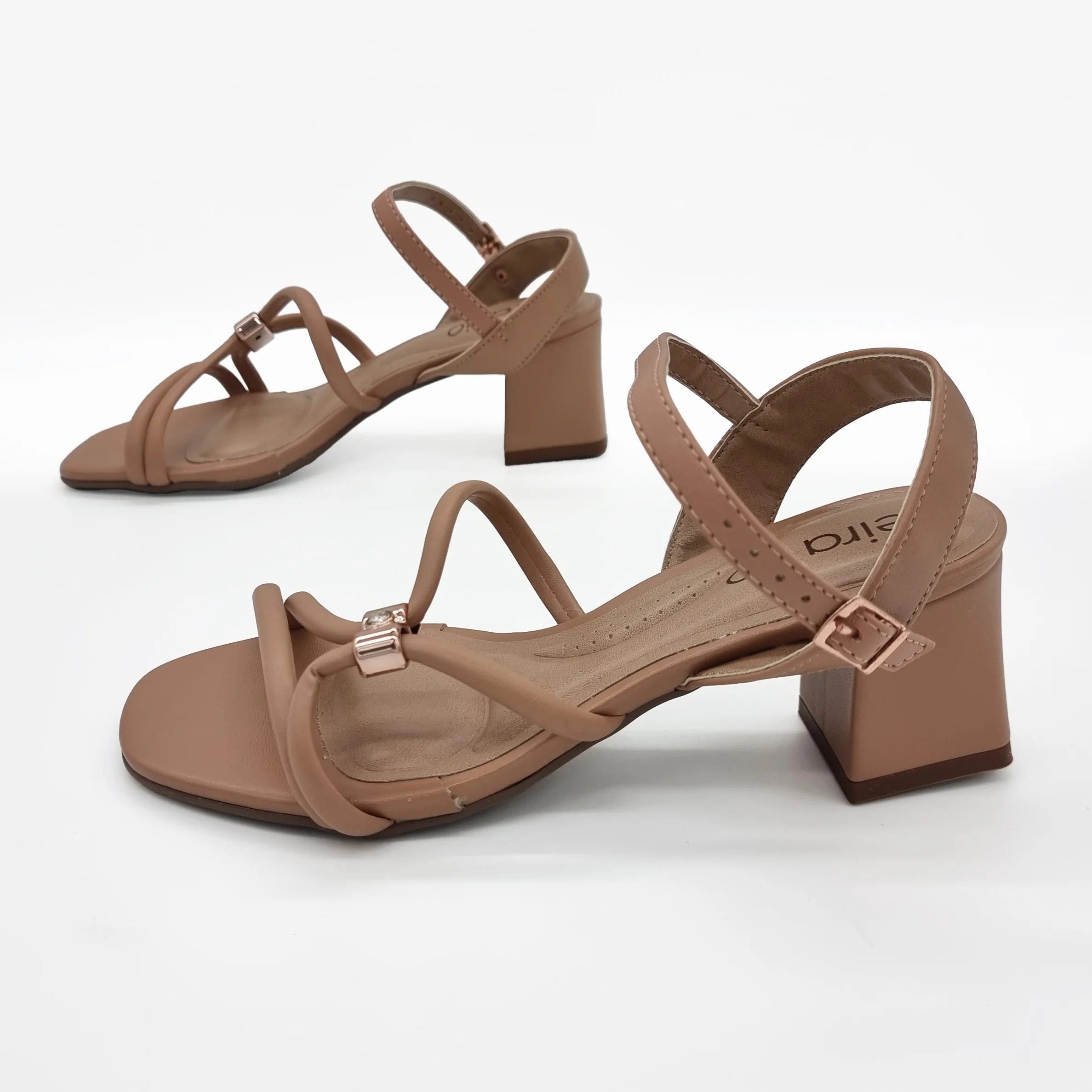 Beira Rio 8536-102 Block Heel Strappy Sandal in Nude - Image 4