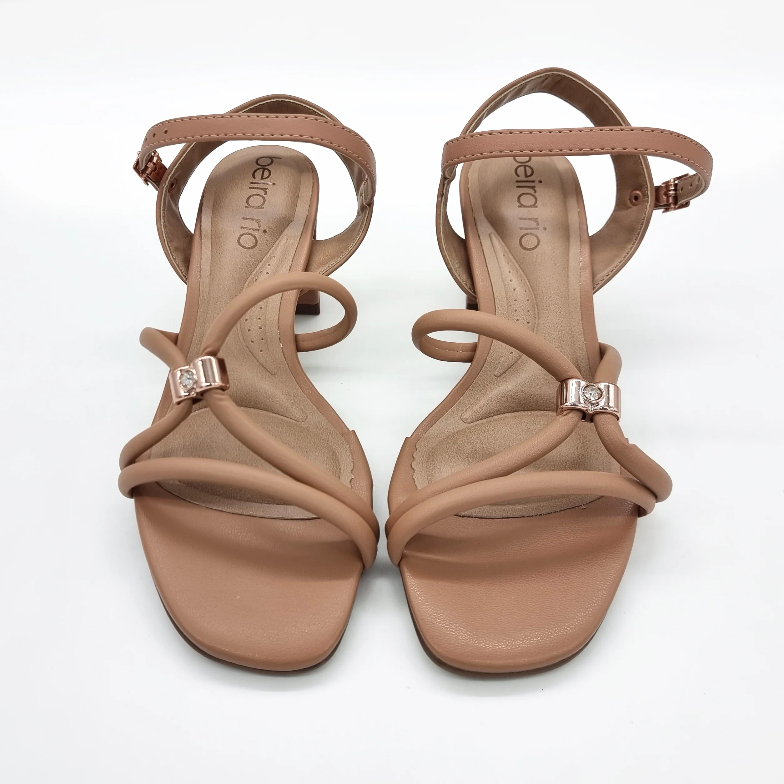 Beira Rio 8536-102 Block Heel Strappy Sandal in Nude - Image 5