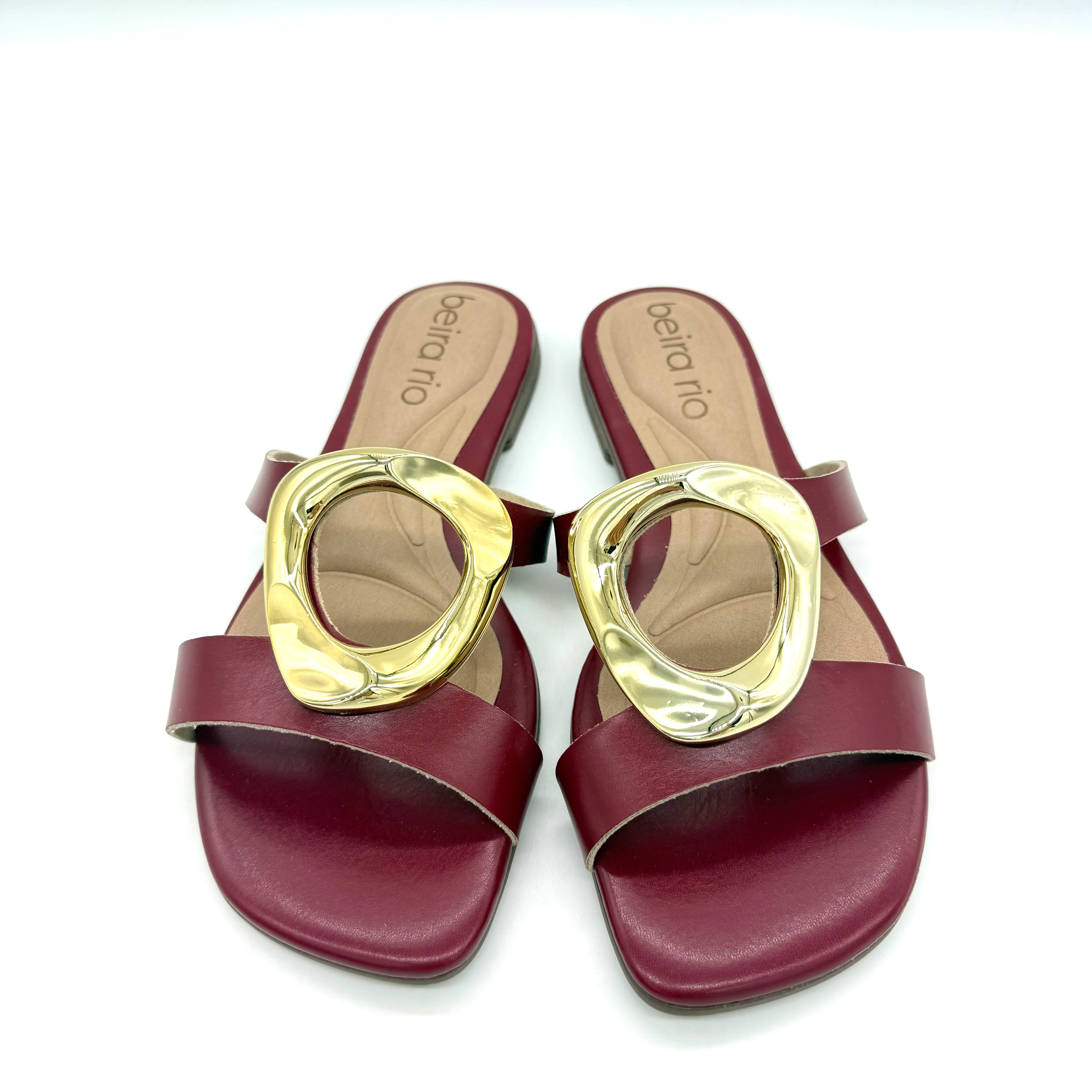 Beira Rio 8560-101 Slip-on Flat Sandal in Cherry - Image 7