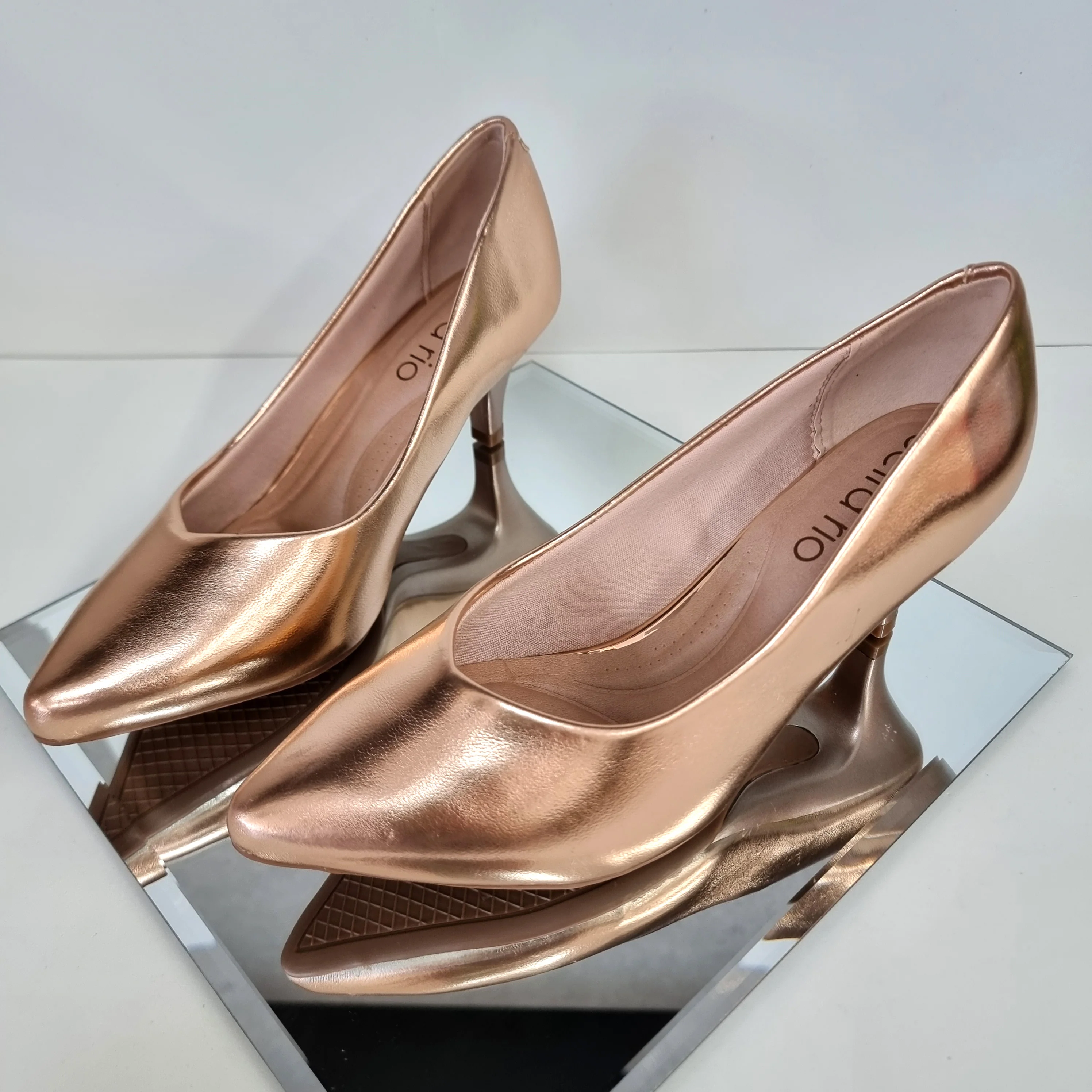 Beirra Rio 4076-1101 Pointy Toe Pump in Rose Gold Napa - Image 2