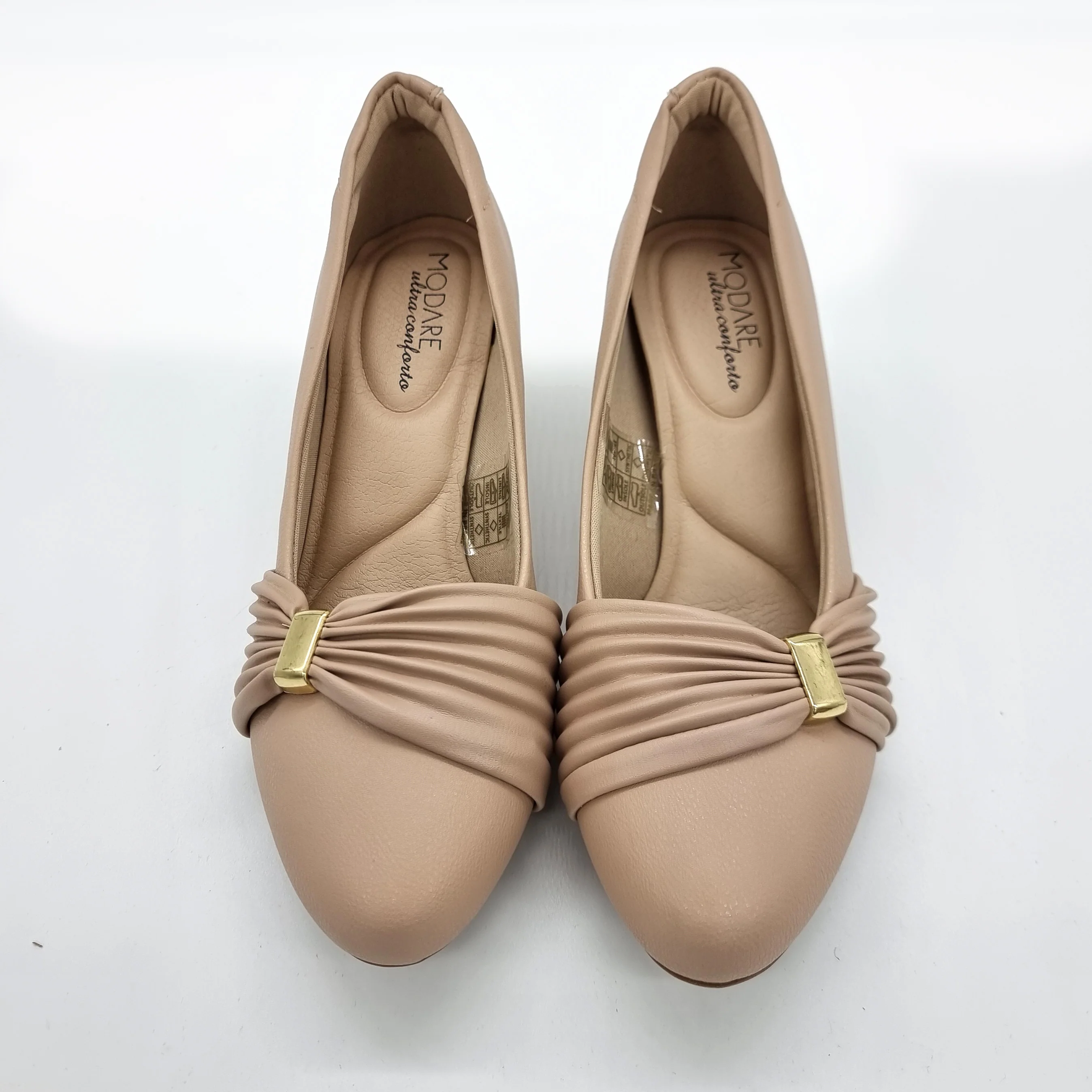 Modare 7005-573 Low Heel Pump in Beige - Image 7