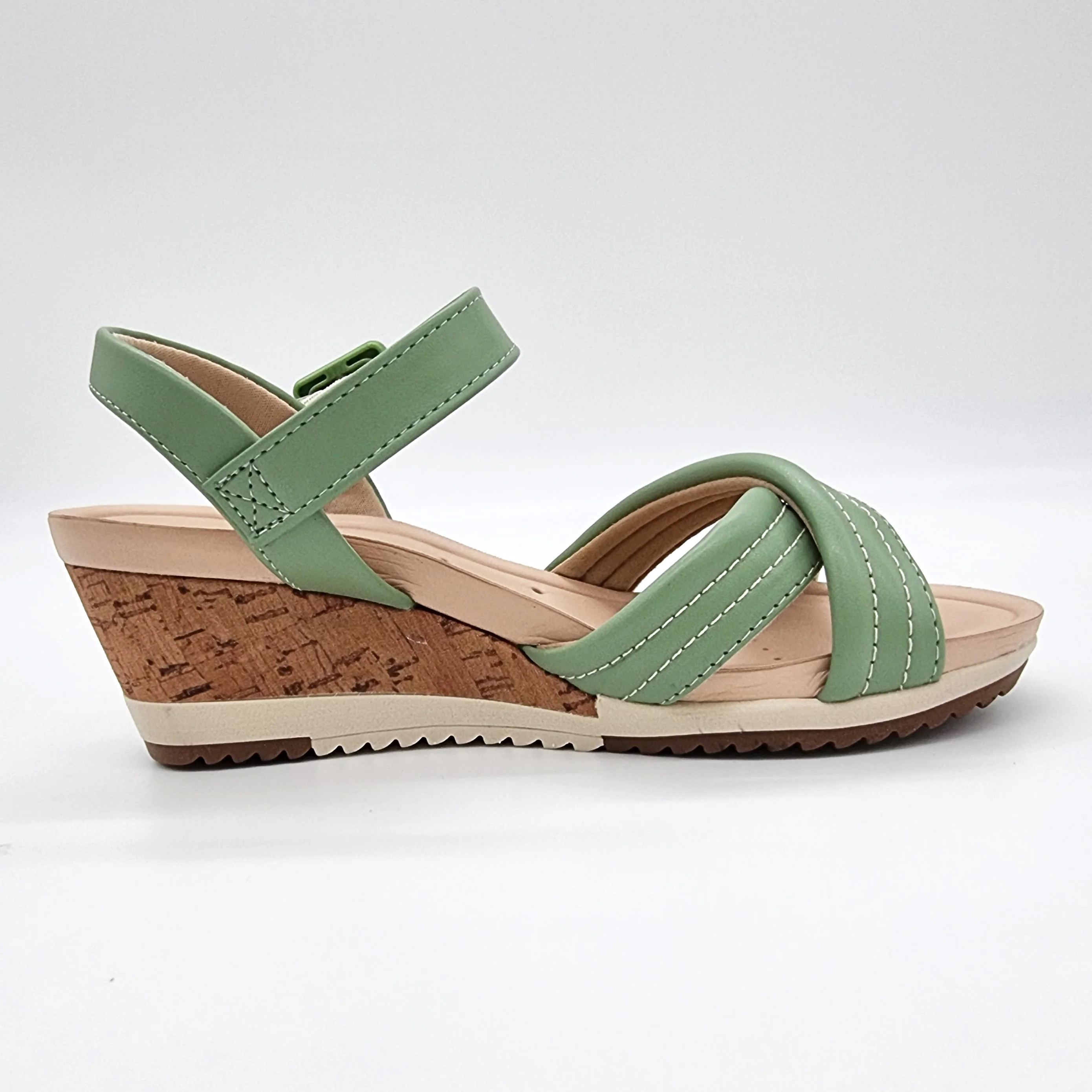 Modare 7123-124 Comfort Wedge in Green Napa - Image 4