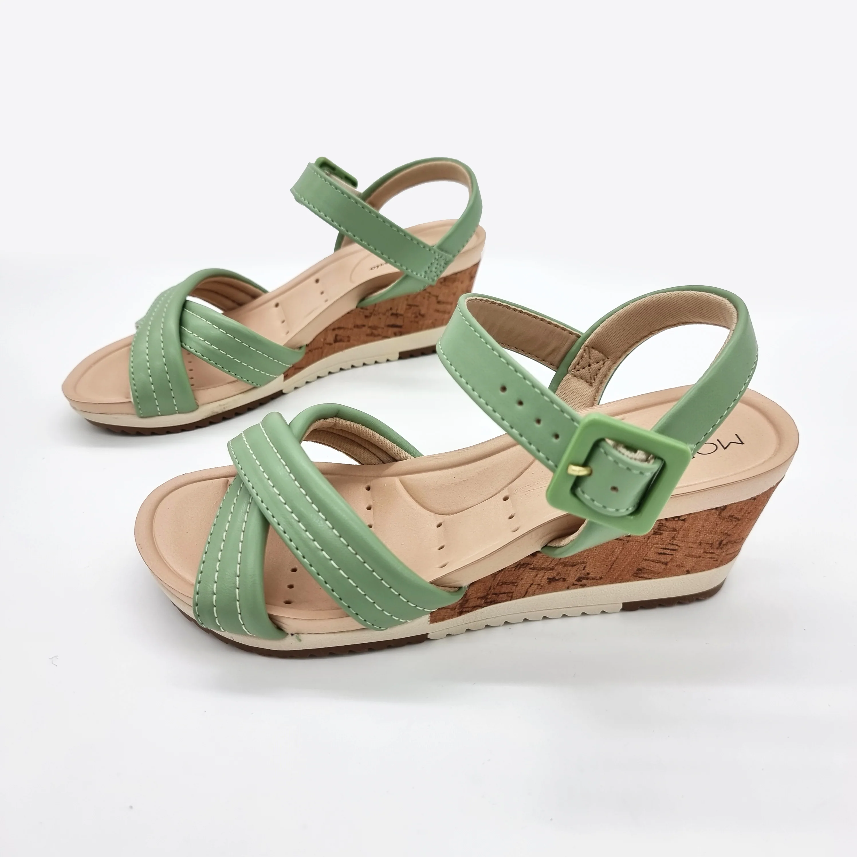 Modare 7123-124 Comfort Wedge in Green Napa - Image 5