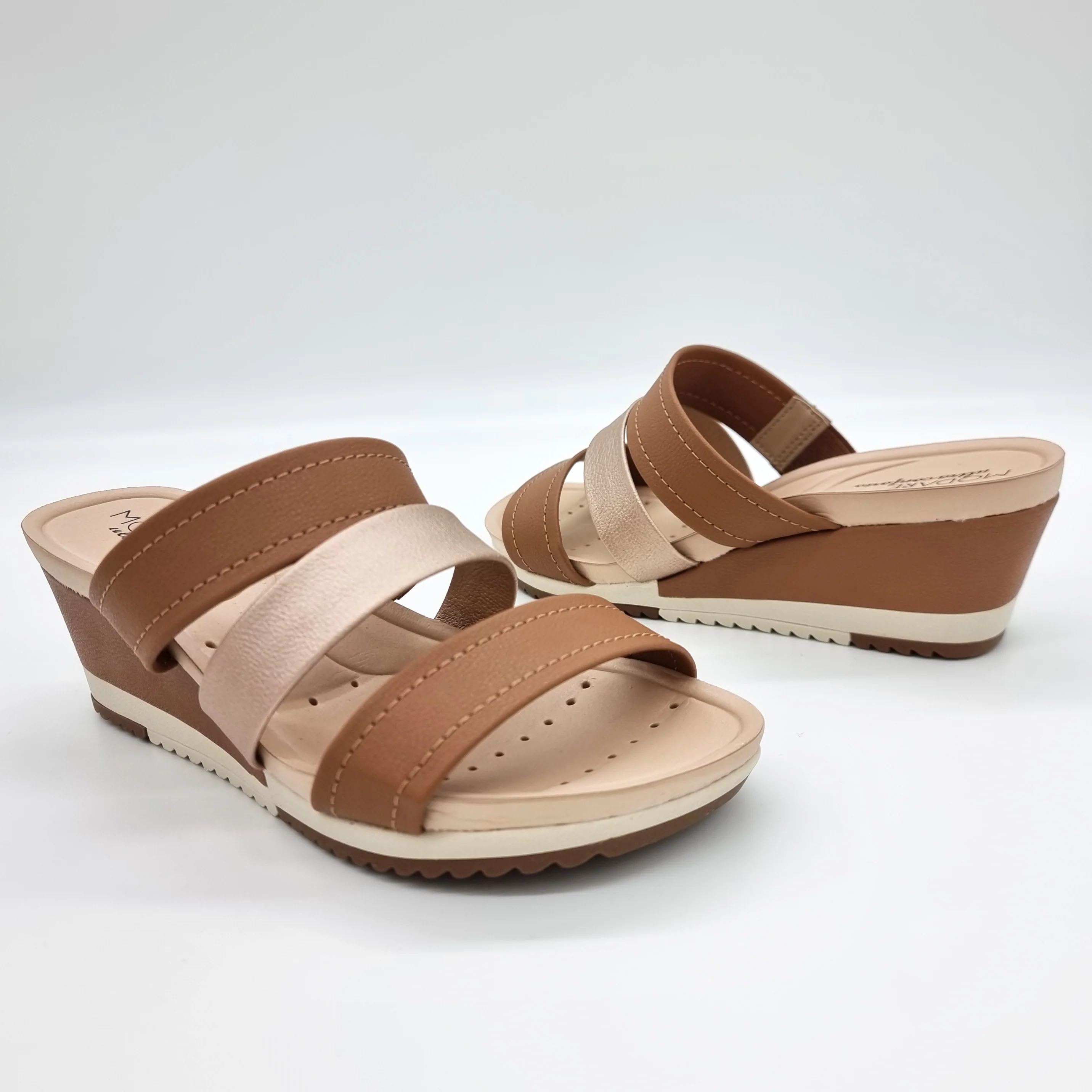 Modare 7123-139 Comfort Wedge Mule in Camel - Image 4