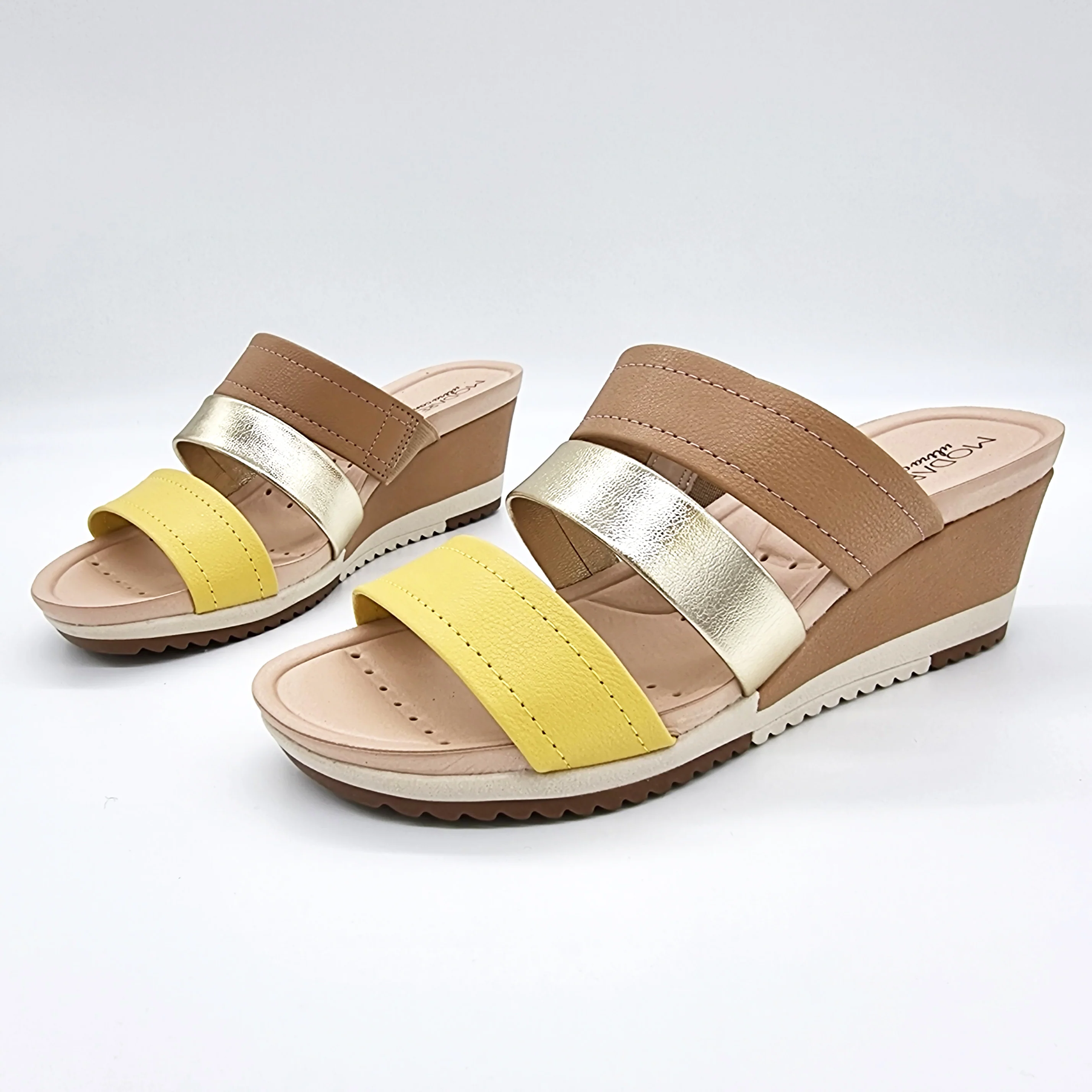 Modare 7123-139 Comfort Wedge Mule in Tan - Image 2