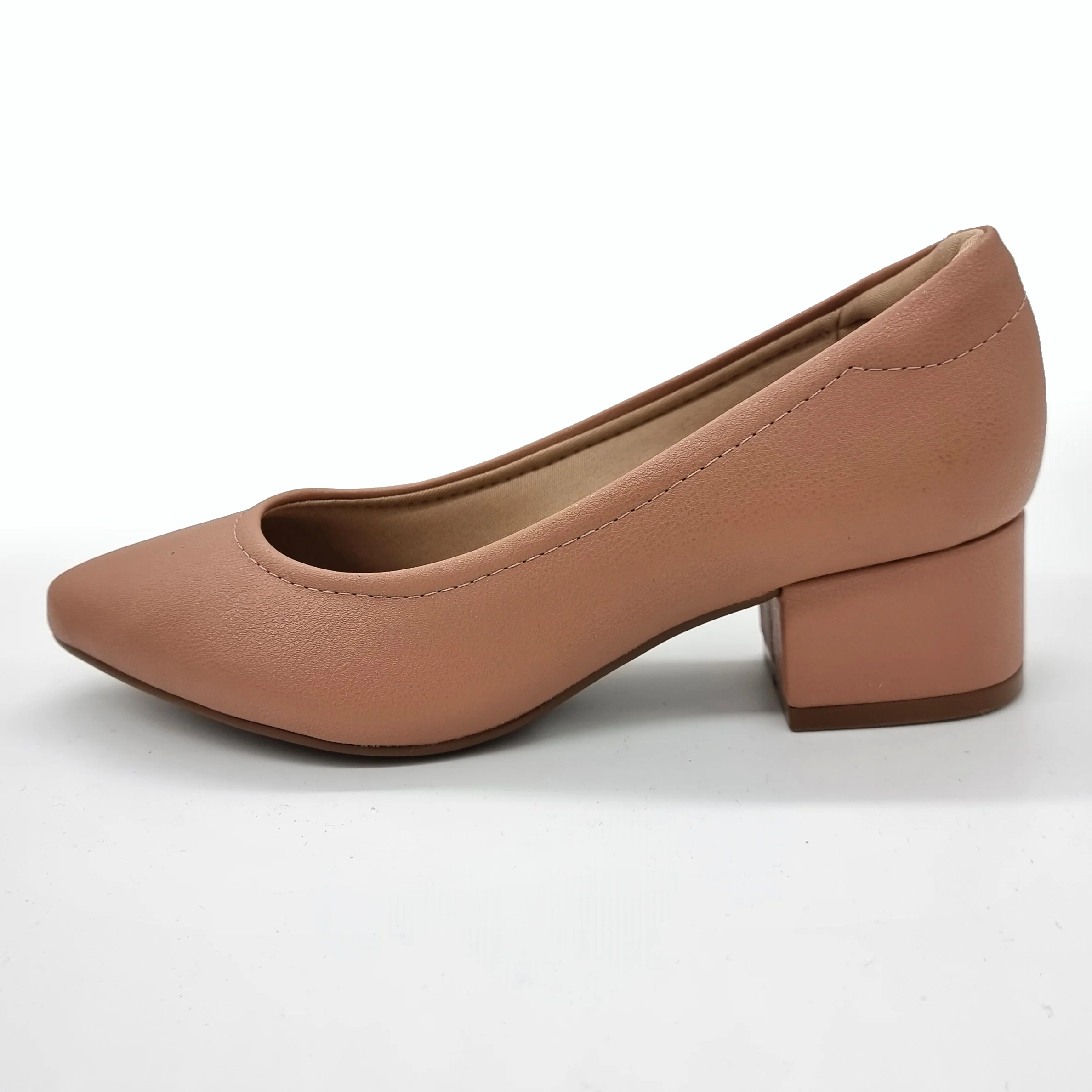 Modare 7340-123 Block Heel Pointy Toe Pump in Nude Napa - Image 7