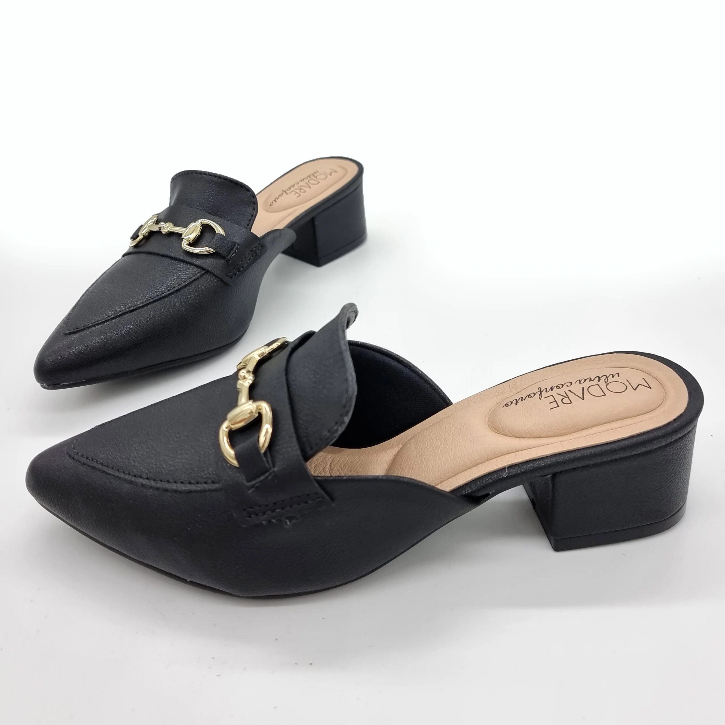 Modare 7340-124 Block Heel Mule in Black - Image 2