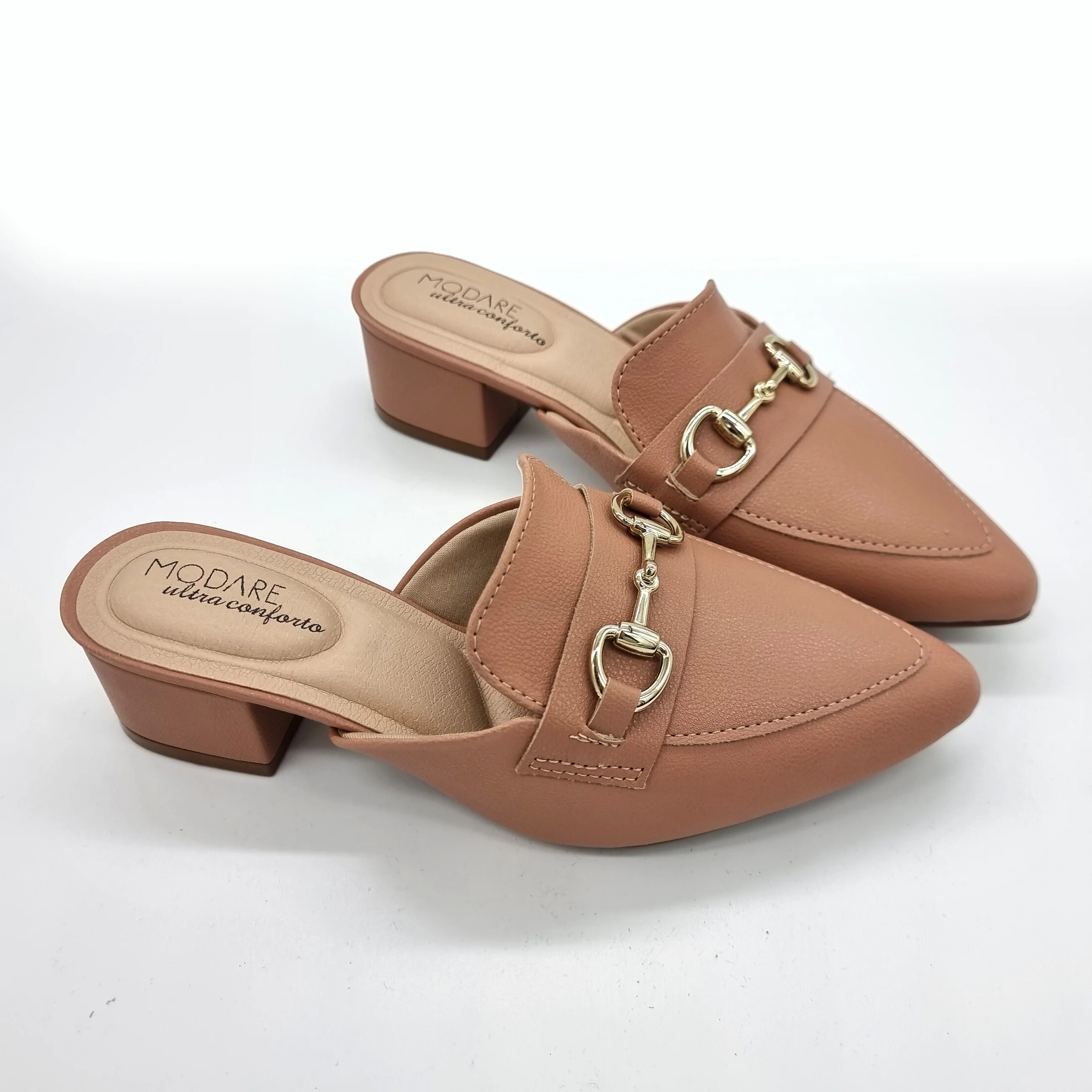 Modare 7340-124 Block Heel Mule in Nude - Image 8