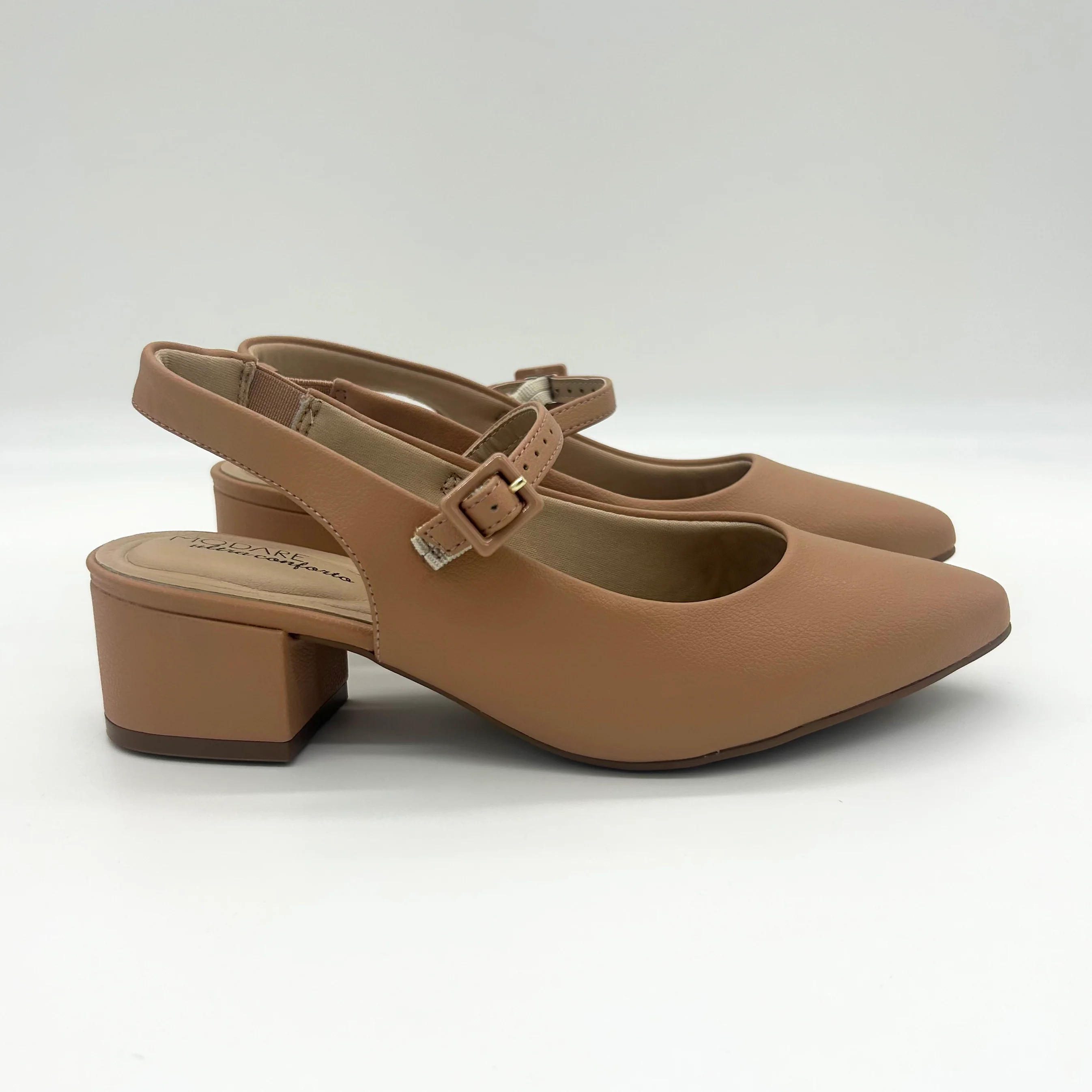 Modare 7340-125 Pointy Toe Slingback Pump in Nude - Image 5