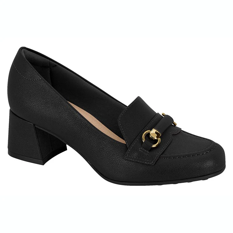 Modare 7373-118 Block Heel Loafer in Black Napa - Image 2
