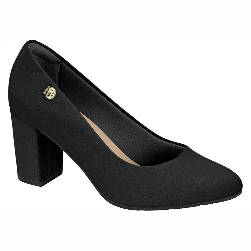 Modare 7377-105 Block Heel Pump in Black Napa - Image 2