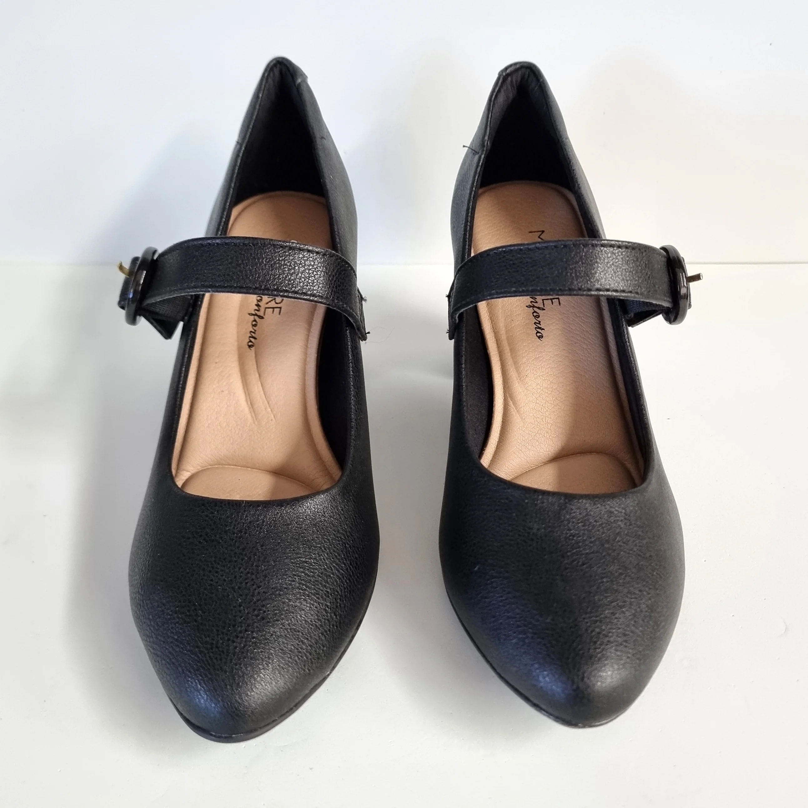 Modare 7377-106 Block Heel Mary-Jane Pump in Black - Image 8