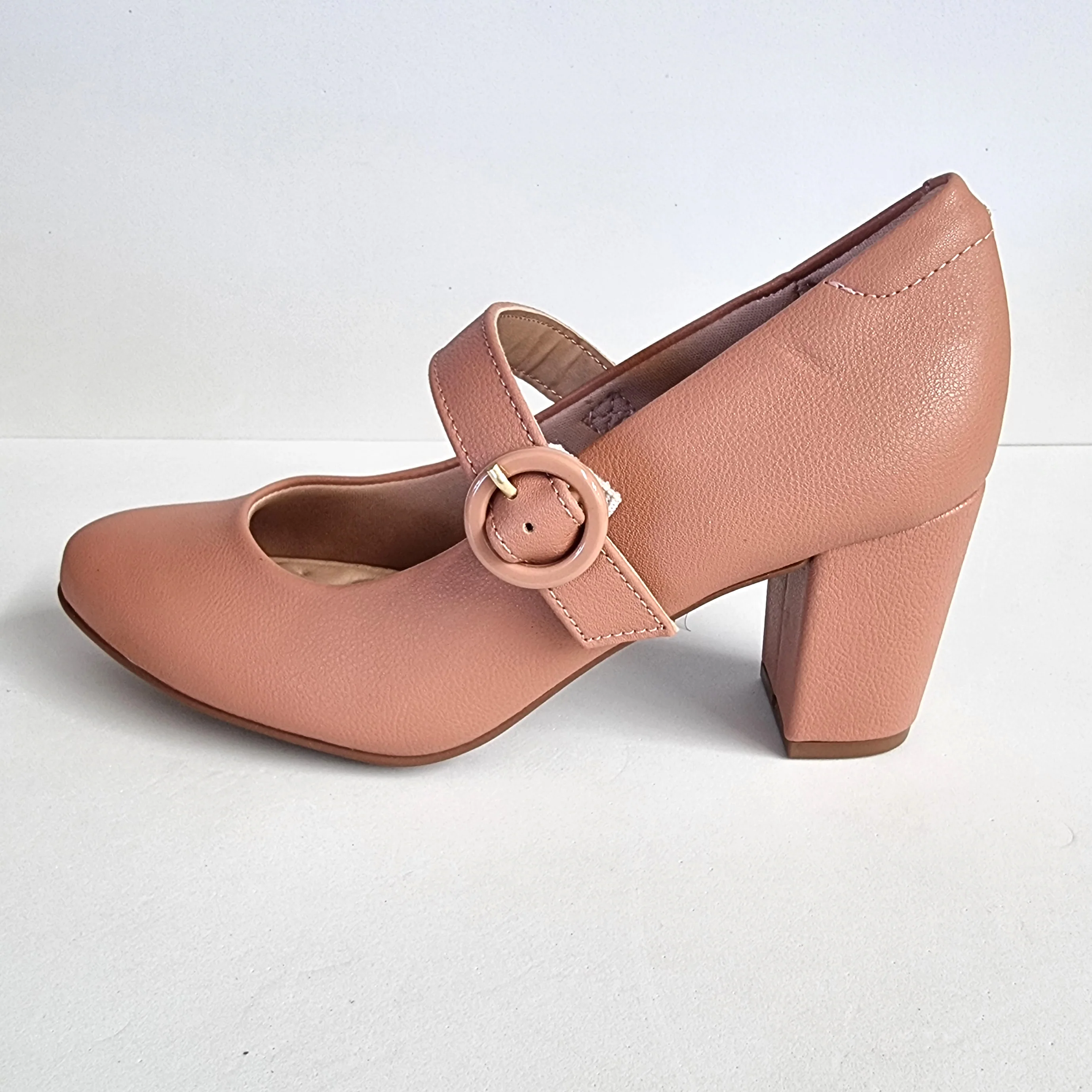Modare 7377-106 Block Heel Mary-Jane Pump in Nude - Image 4
