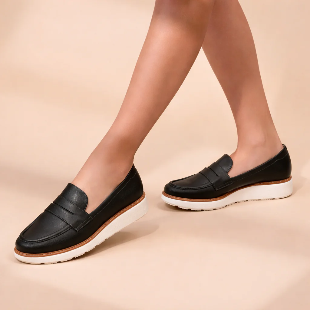 Modare 7400-100 Loafer Flat in Black/White - Image 3