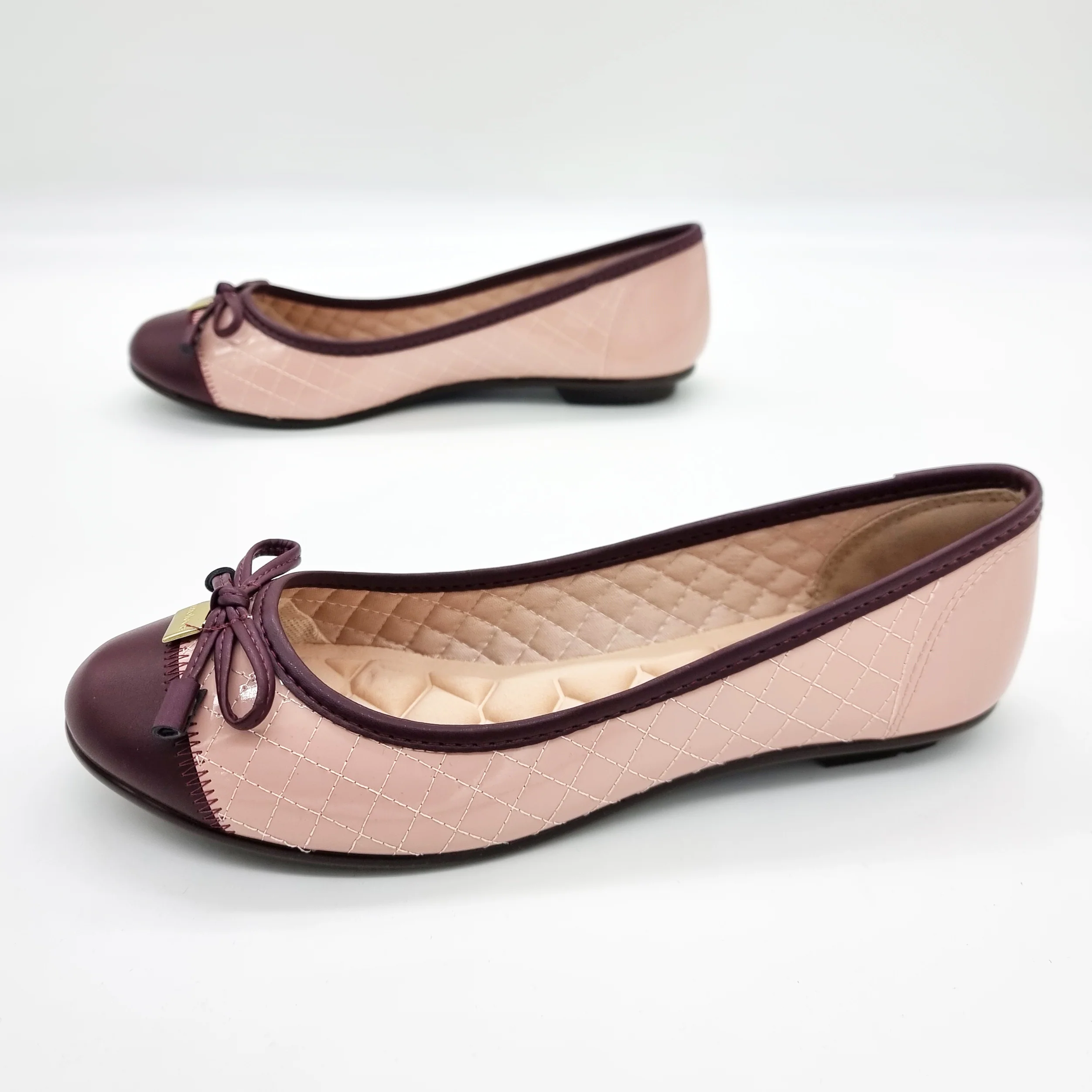 Moleca 5027-1407 Strappy Kitten Heel Pointy Toe Nump in Pink/Wine - Image 2