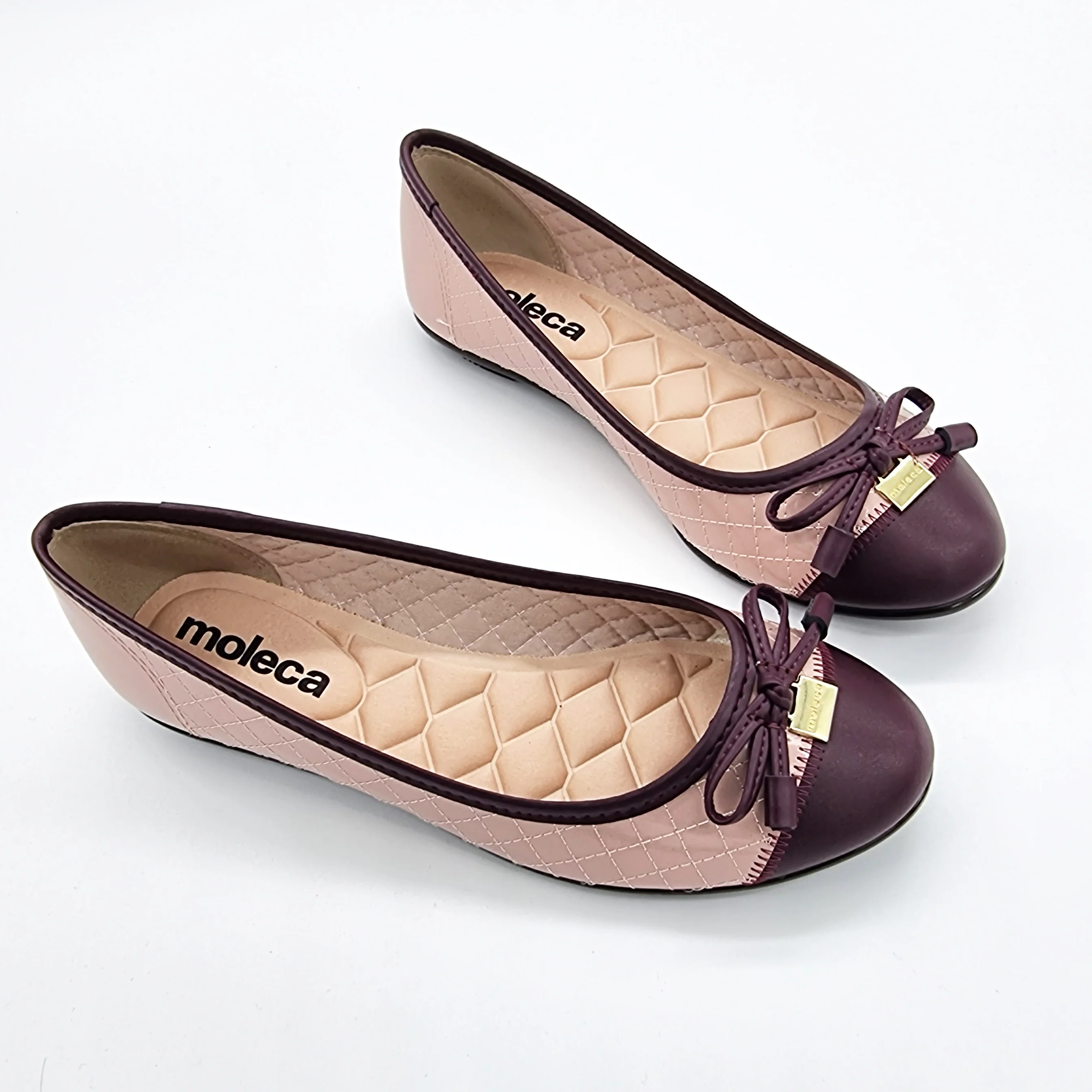 Moleca 5027-1407 Strappy Kitten Heel Pointy Toe Nump in Pink/Wine - Image 5
