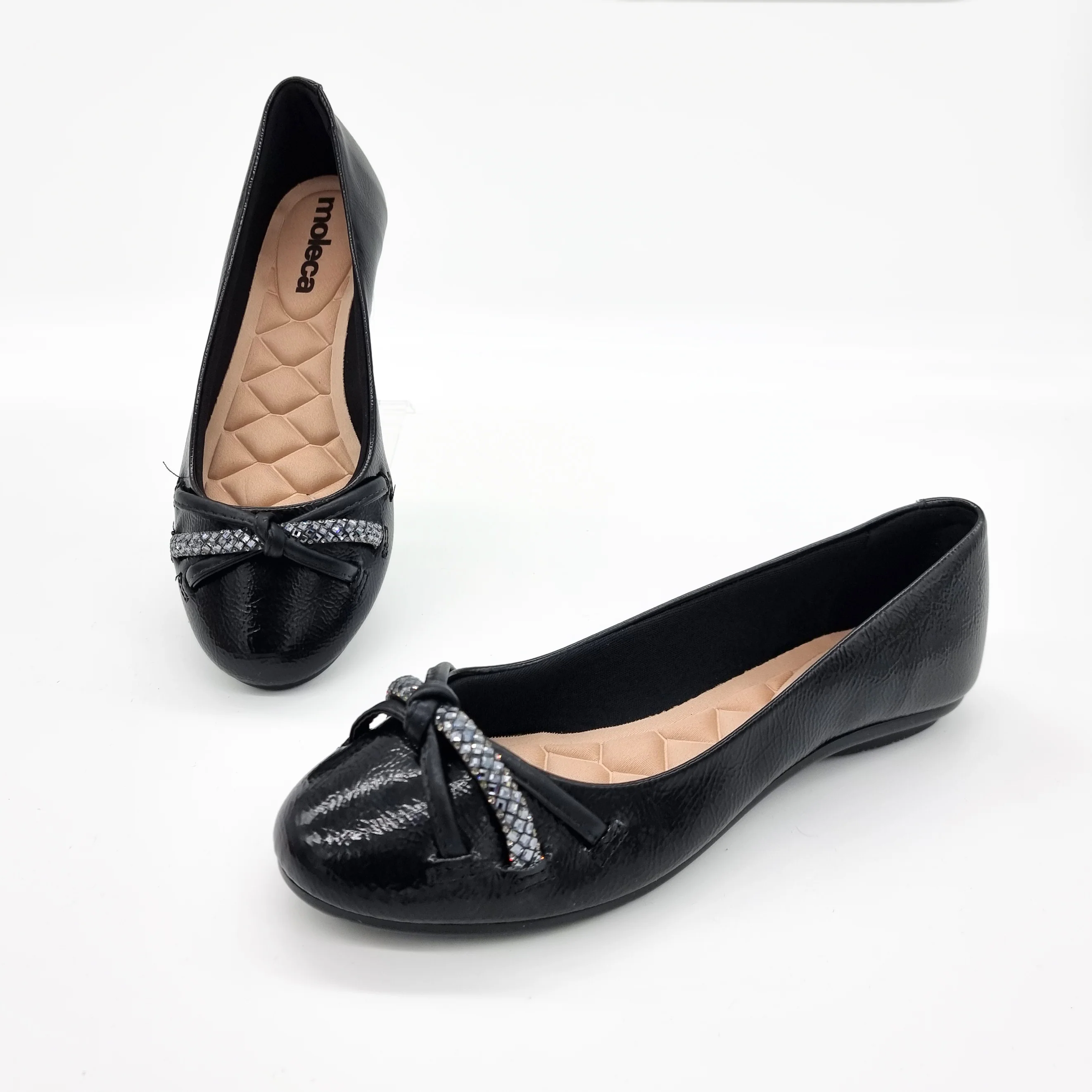 Moleca 5094-1654 Round Toe Flat in Black Patent - Image 3