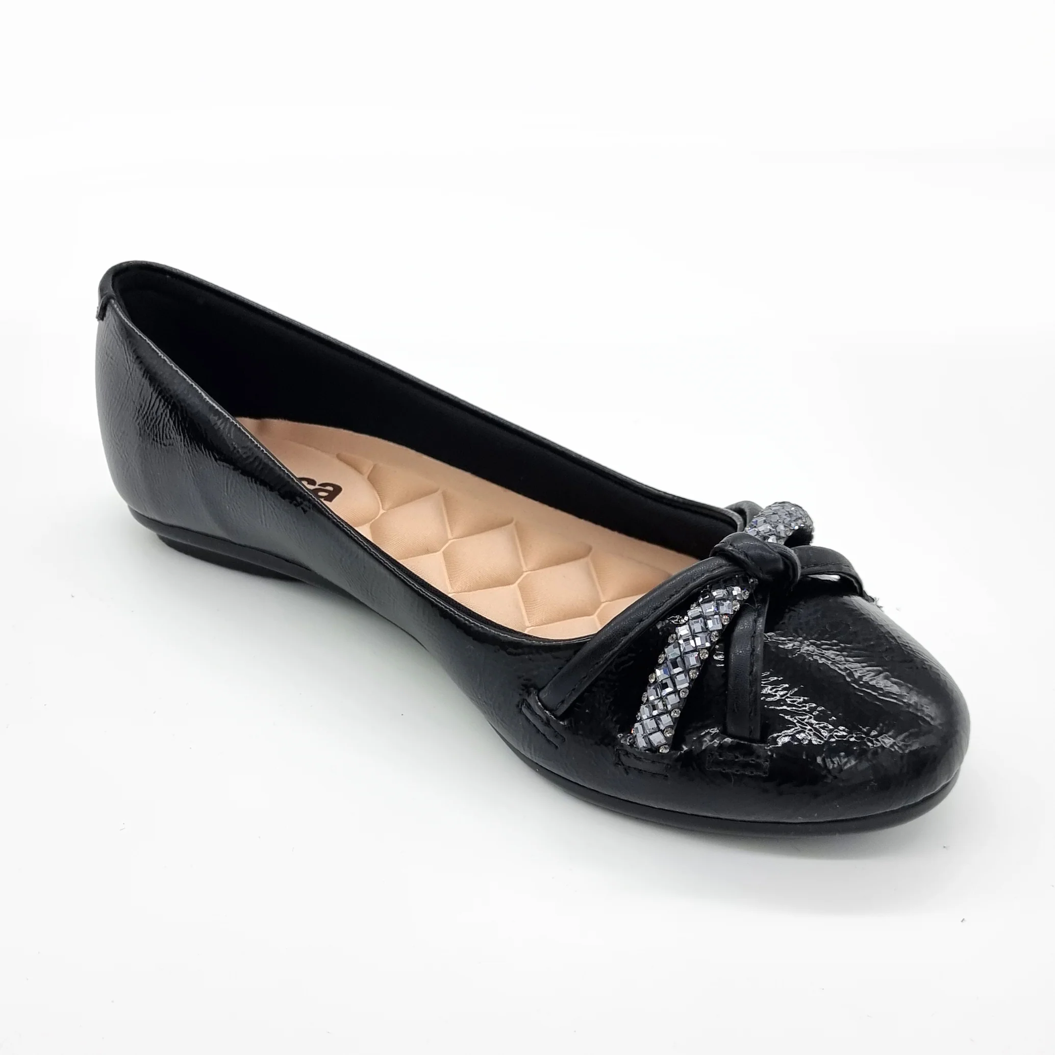 Moleca 5094-1654 Round Toe Flat in Black Patent - Image 6
