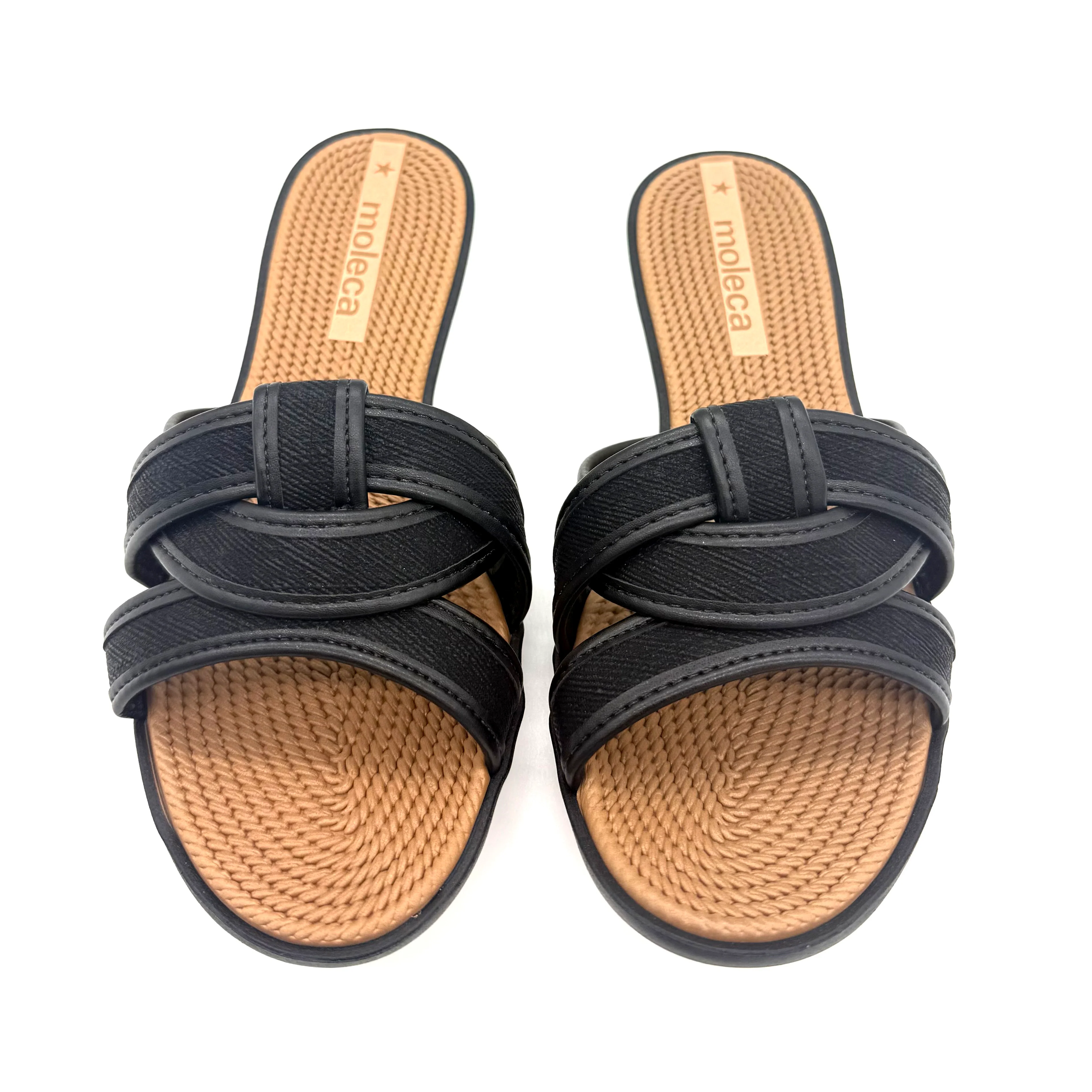 Moleca 5297-474 Slip-on Flat Sandal in Black - Image 7