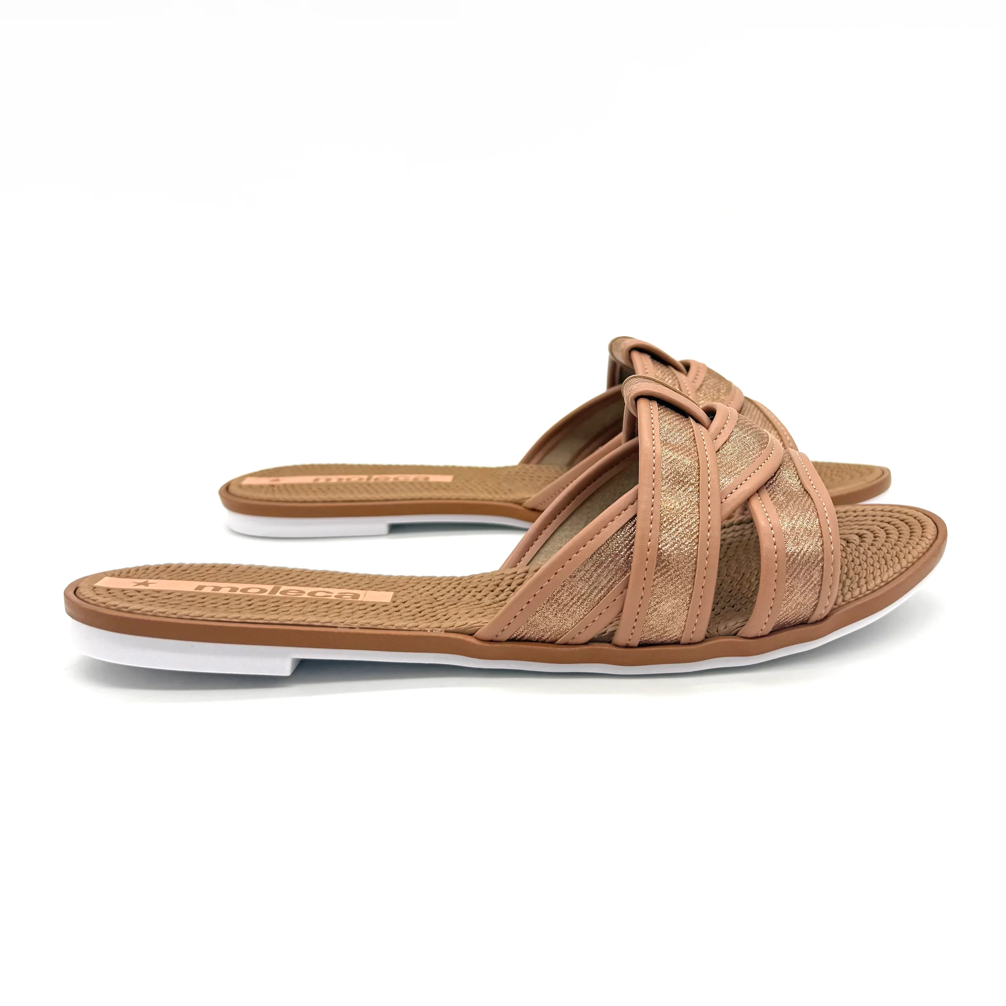 Moleca 5297-474 Slip-on Flat Sandal in Rose Gold Glow - Image 5
