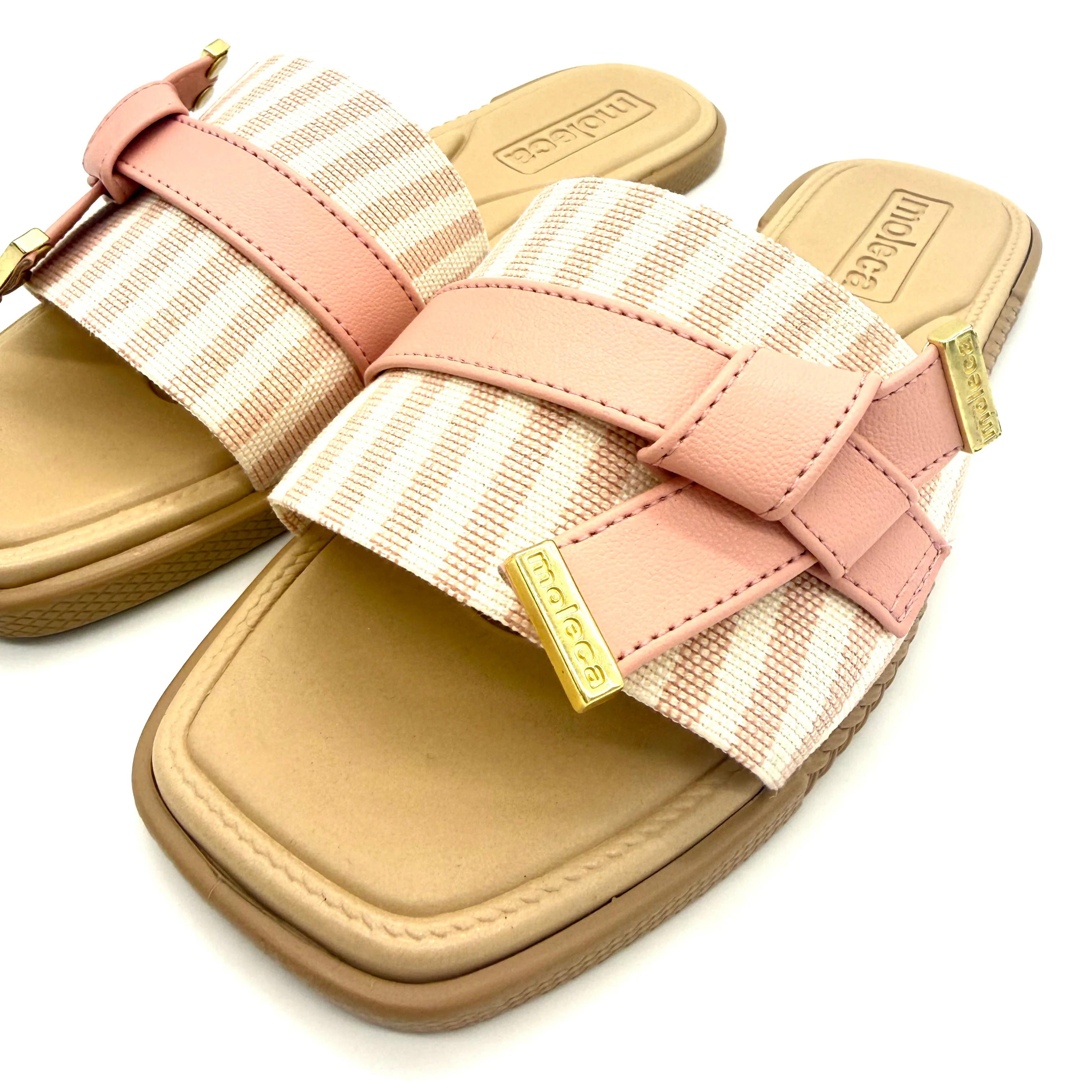 Moleca 5494-220 Slip-on Flat Sandal in Multi Rosa - Image 6