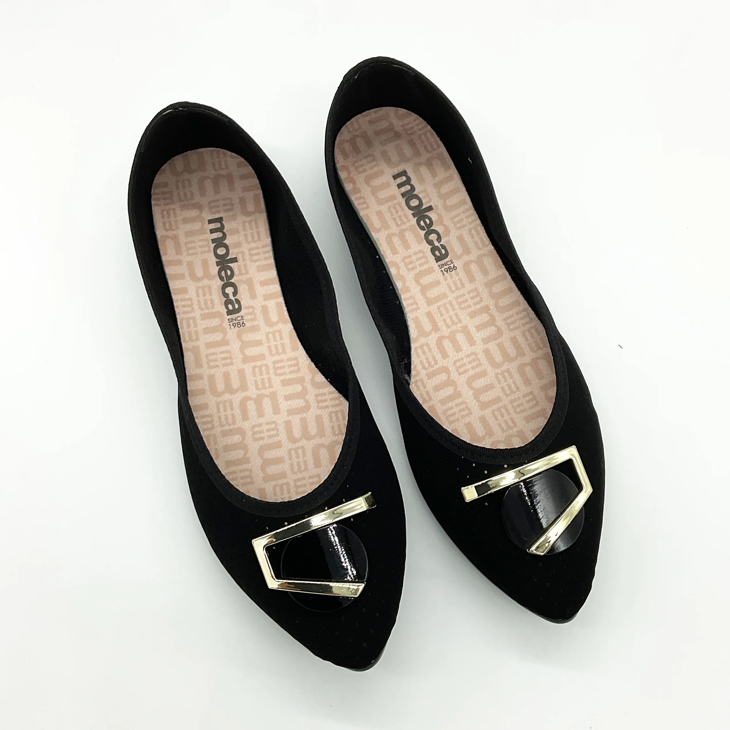 Moleca 5727-116 Pointy Toe Flat in Black - Image 2