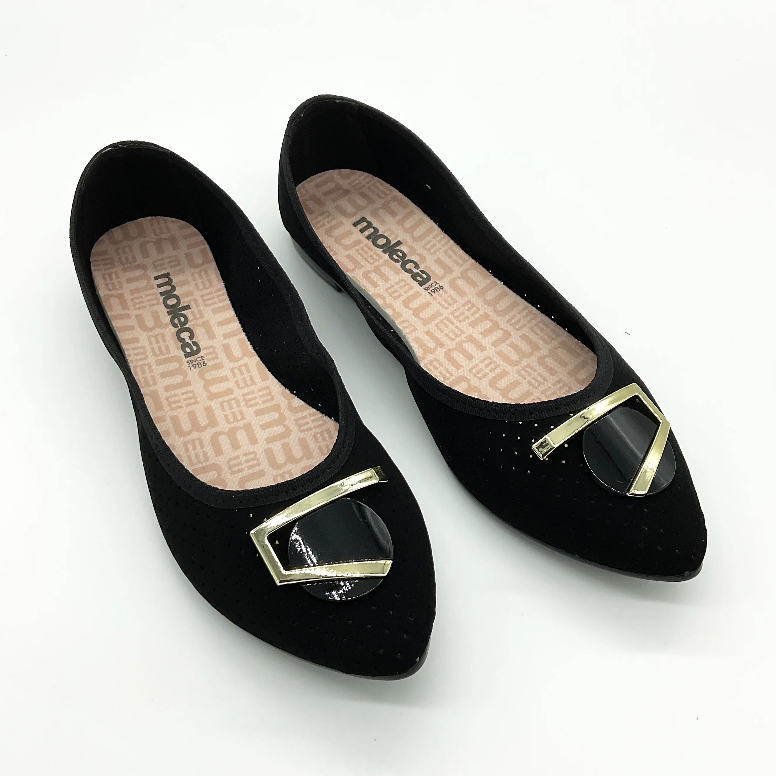 Moleca 5727-116 Pointy Toe Flat in Black - Image 3