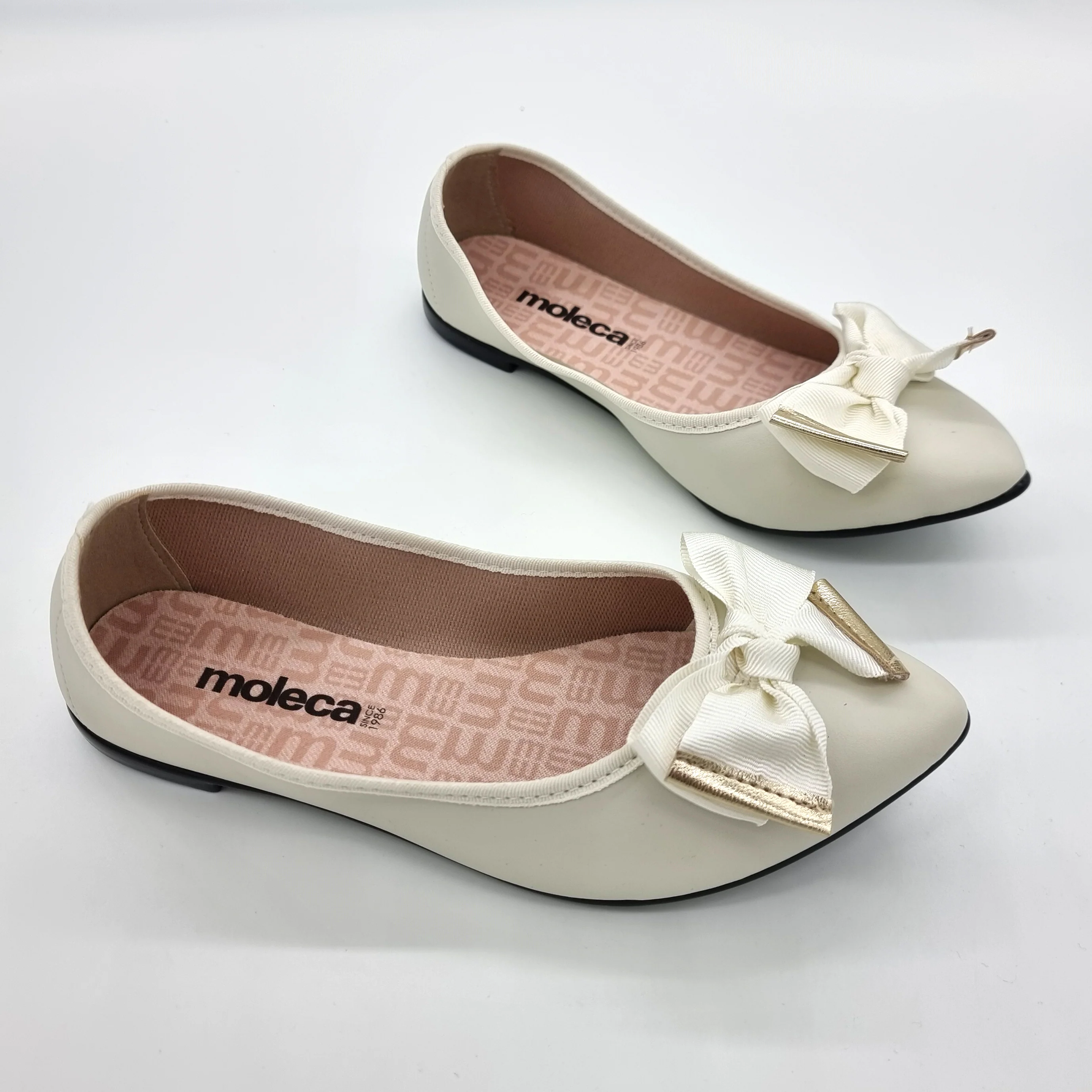 Moleca 5727-129 Pointy Toe in Off White Napa - Image 7