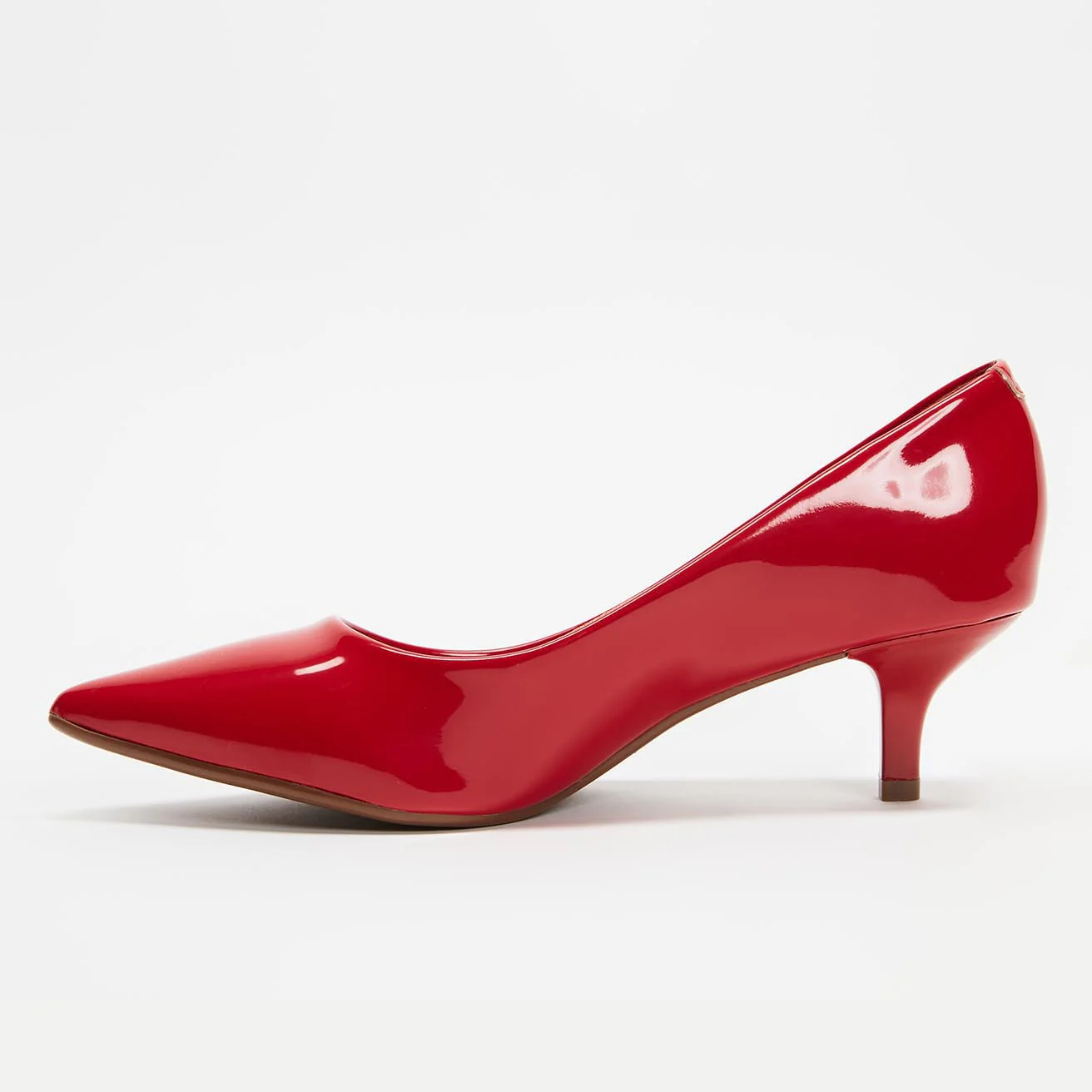 Vizzano 1122-828 Kitten Heel Pointy Toe Pump in Red Patent - Image 4