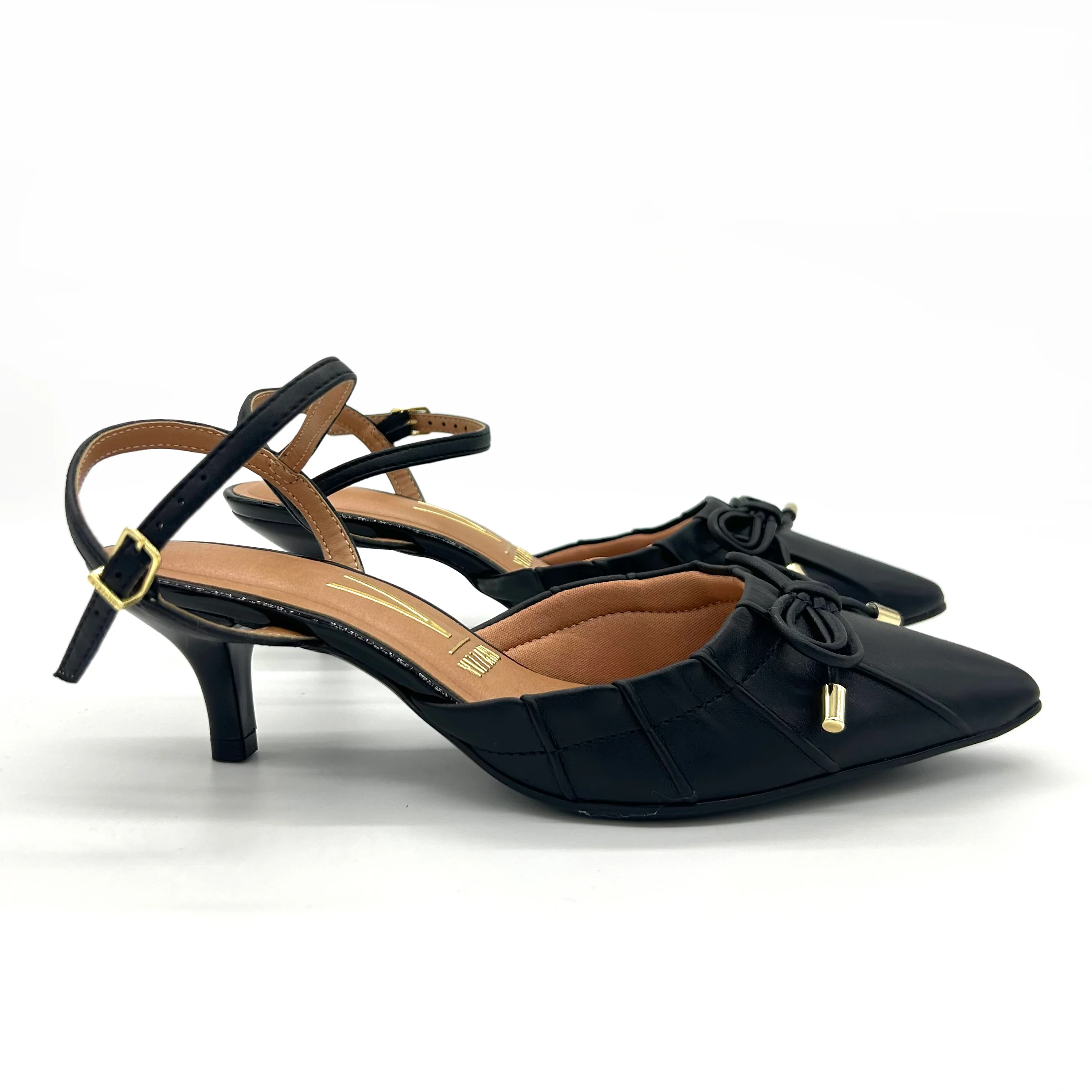 Vizzano 1122-829 Kitten Heel Pointy Toe Pump in Black - Image 7