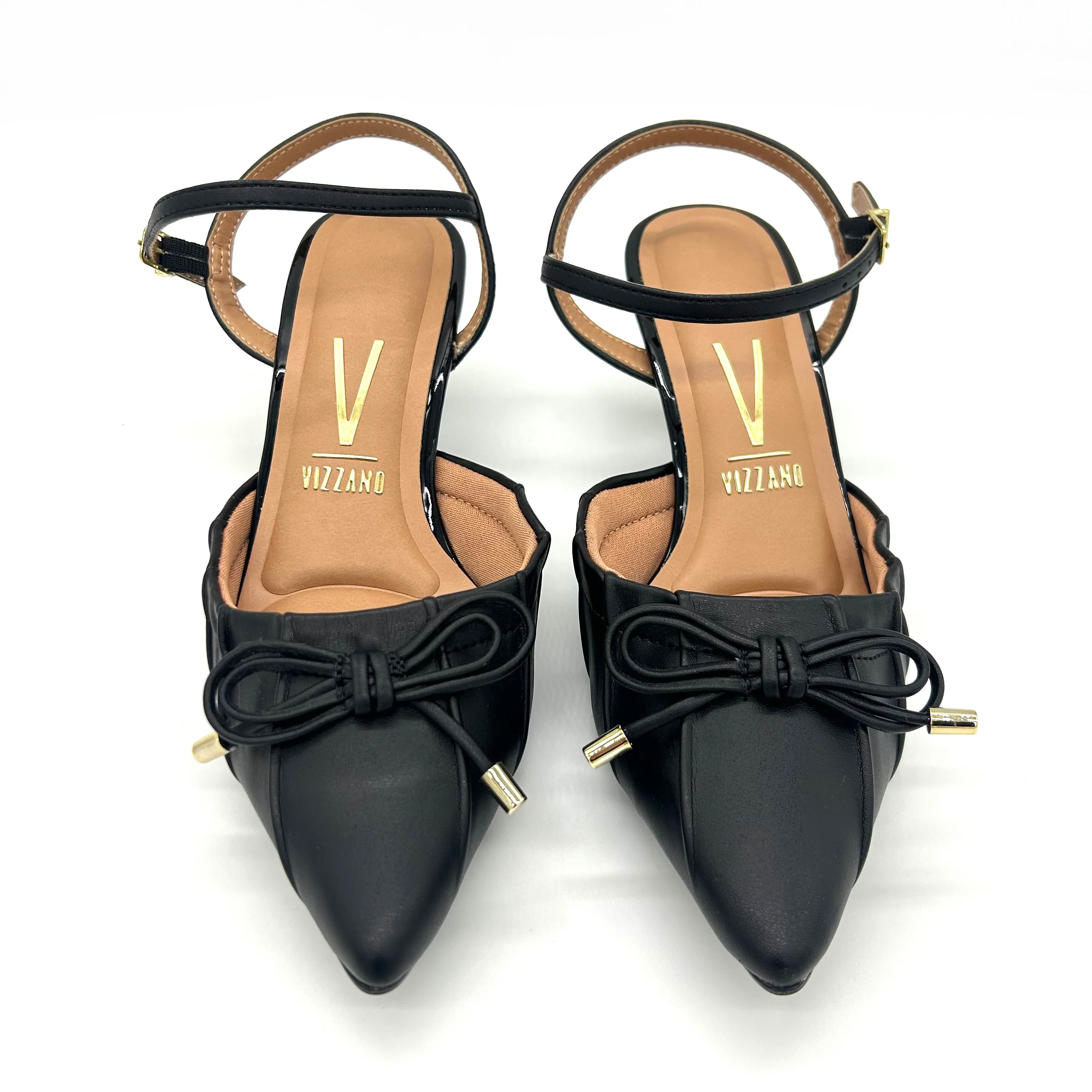 Vizzano 1122-829 Kitten Heel Pointy Toe Pump in Black - Image 8