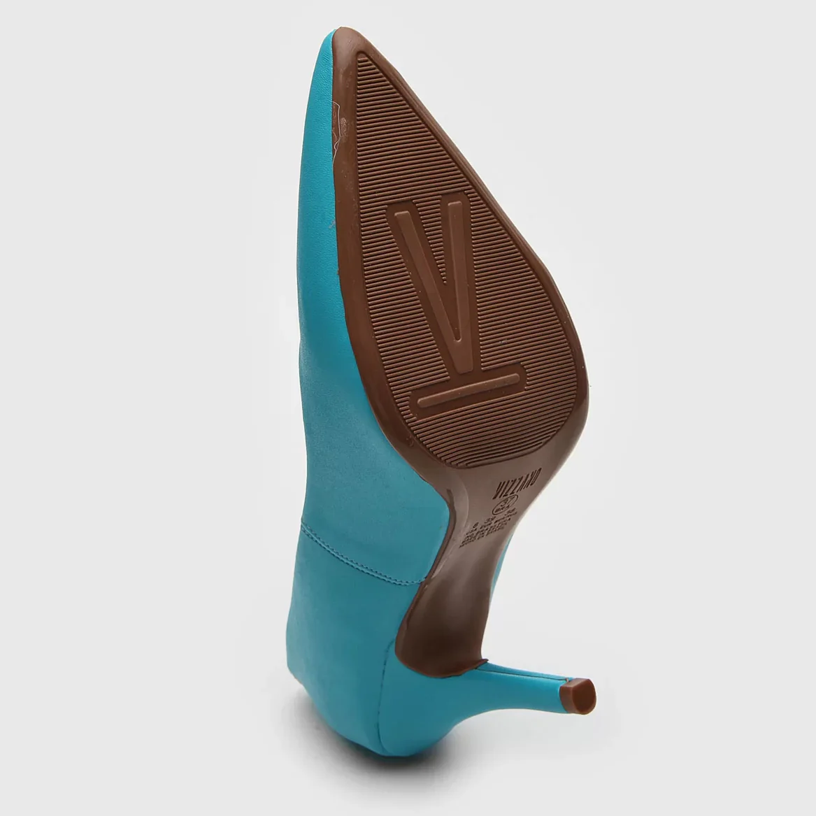 Vizzano 1184-1101 Pointy Toe Pump in Blue Aqua Napa - Image 6